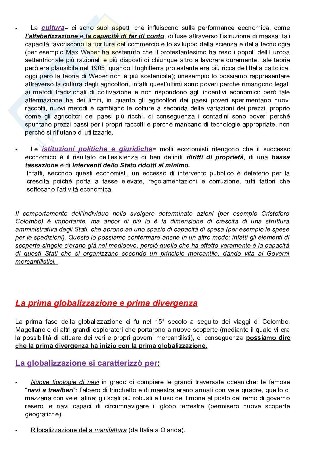 Riassunto esame Storia economica, Prof. Cappelli Gabriele, libro consigliato Storia economica globale, Allen Pag. 6