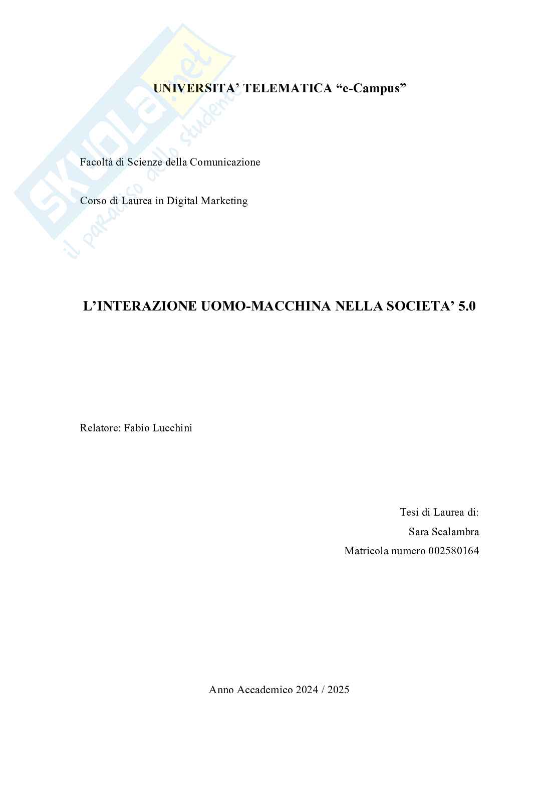 L'interazione uomo-macchina nella società 5.0 Pag. 1