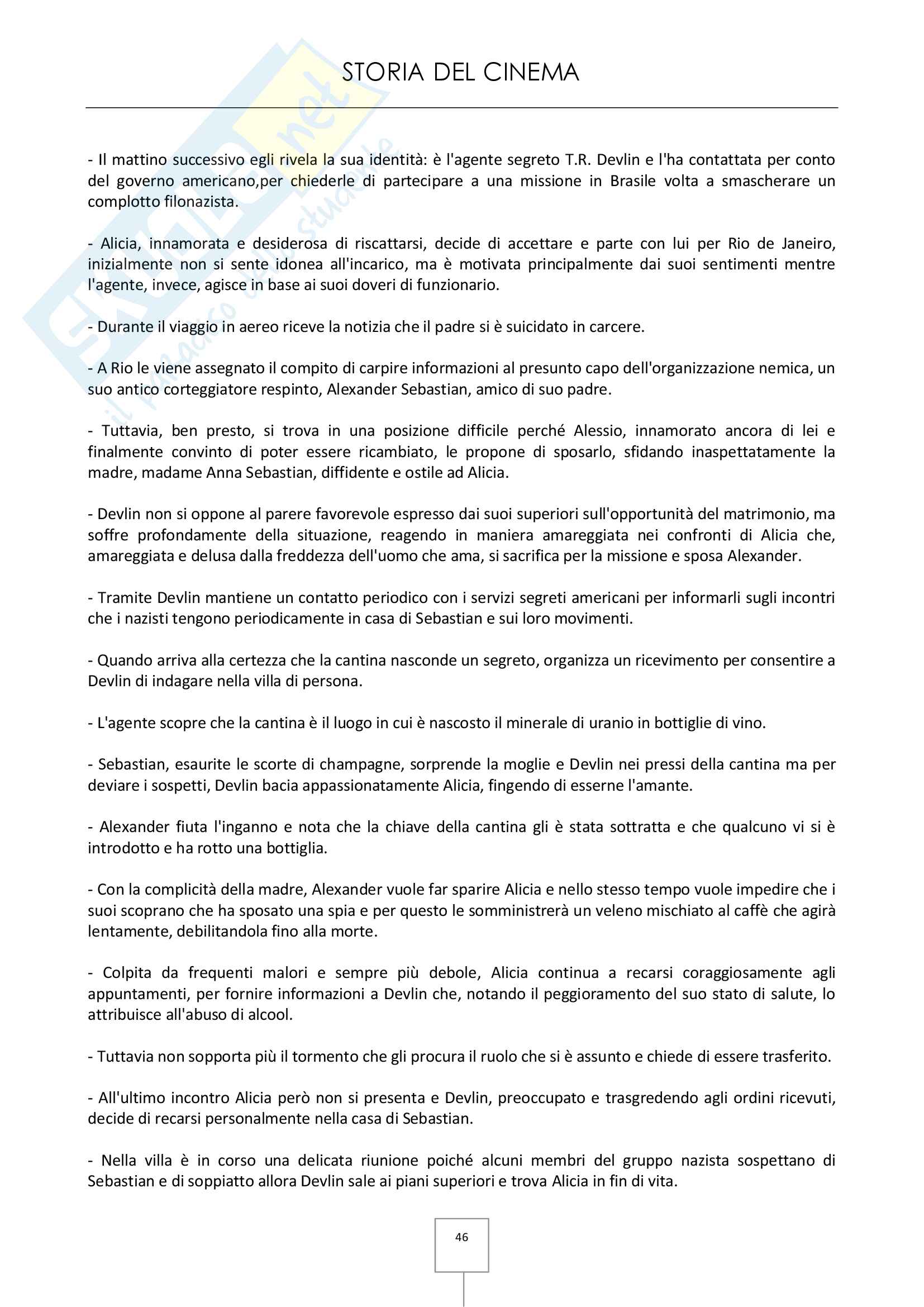 Storia del cinema - Appunti e schede dei film in programma Pag. 46