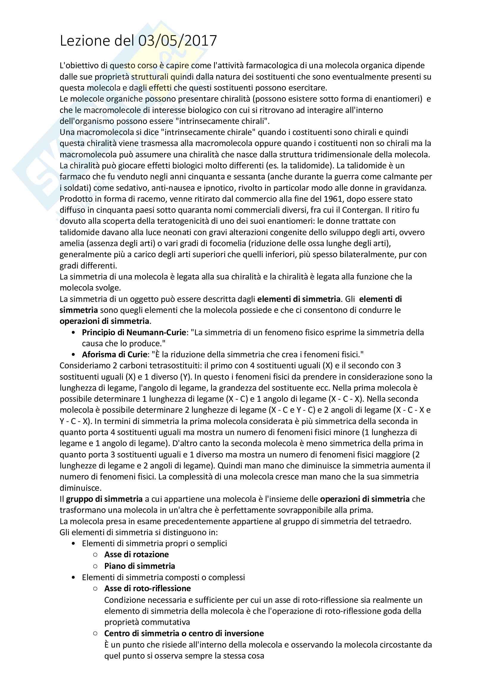 Appunti di Complementi di Chimica Organica Pag. 1