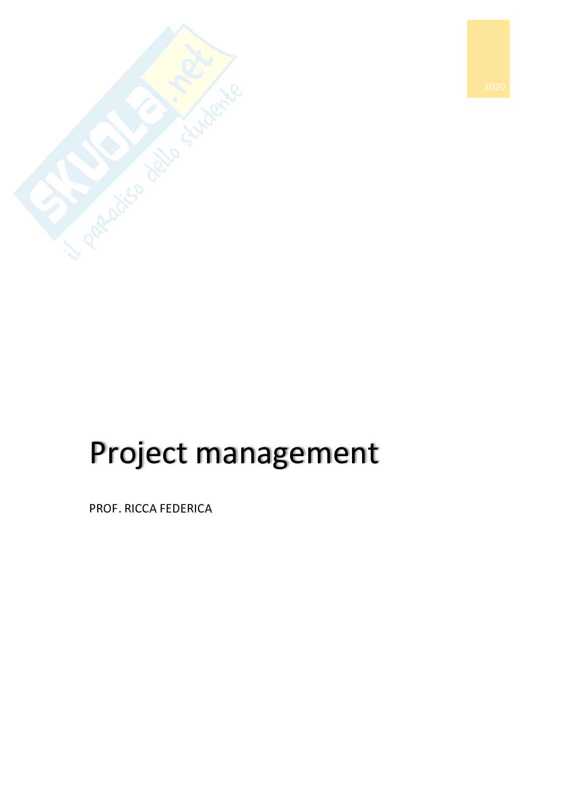 Project management Pag. 1
