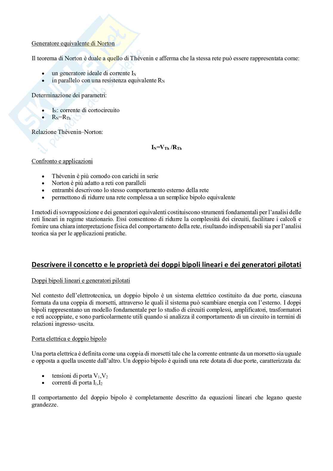 Domande di teoria elettrotecnica Pag. 2