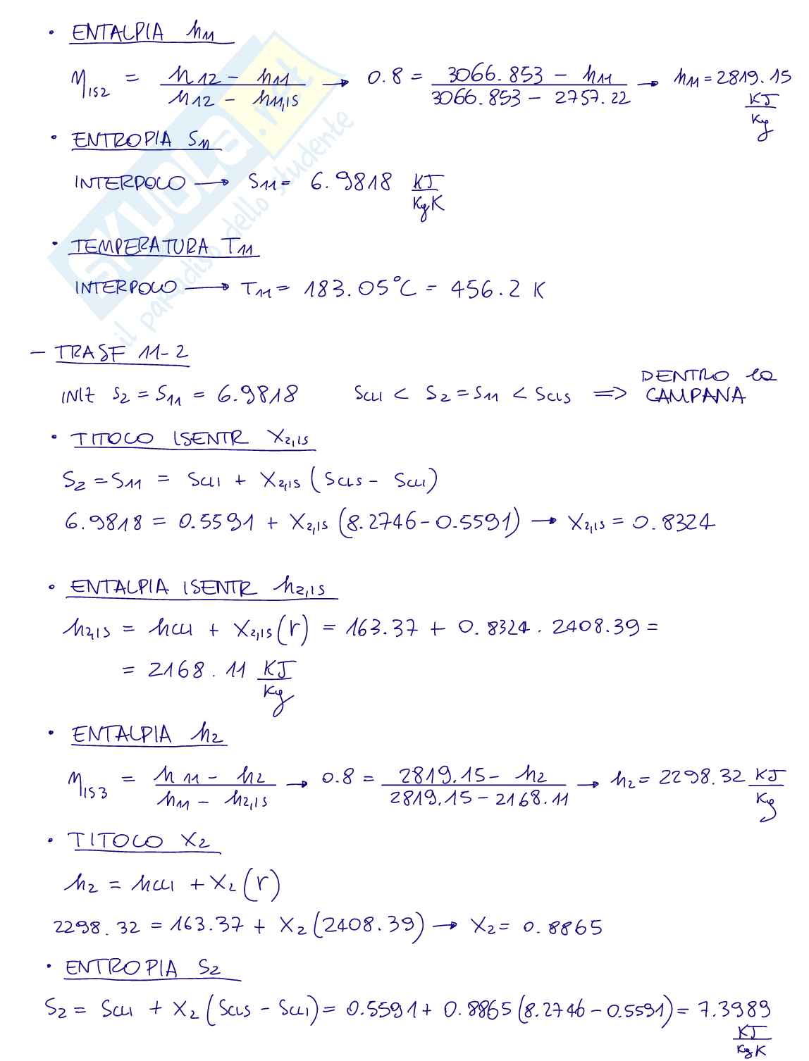 Esercizi Impianti a Vapore (Sistemi energetici) Pag. 36