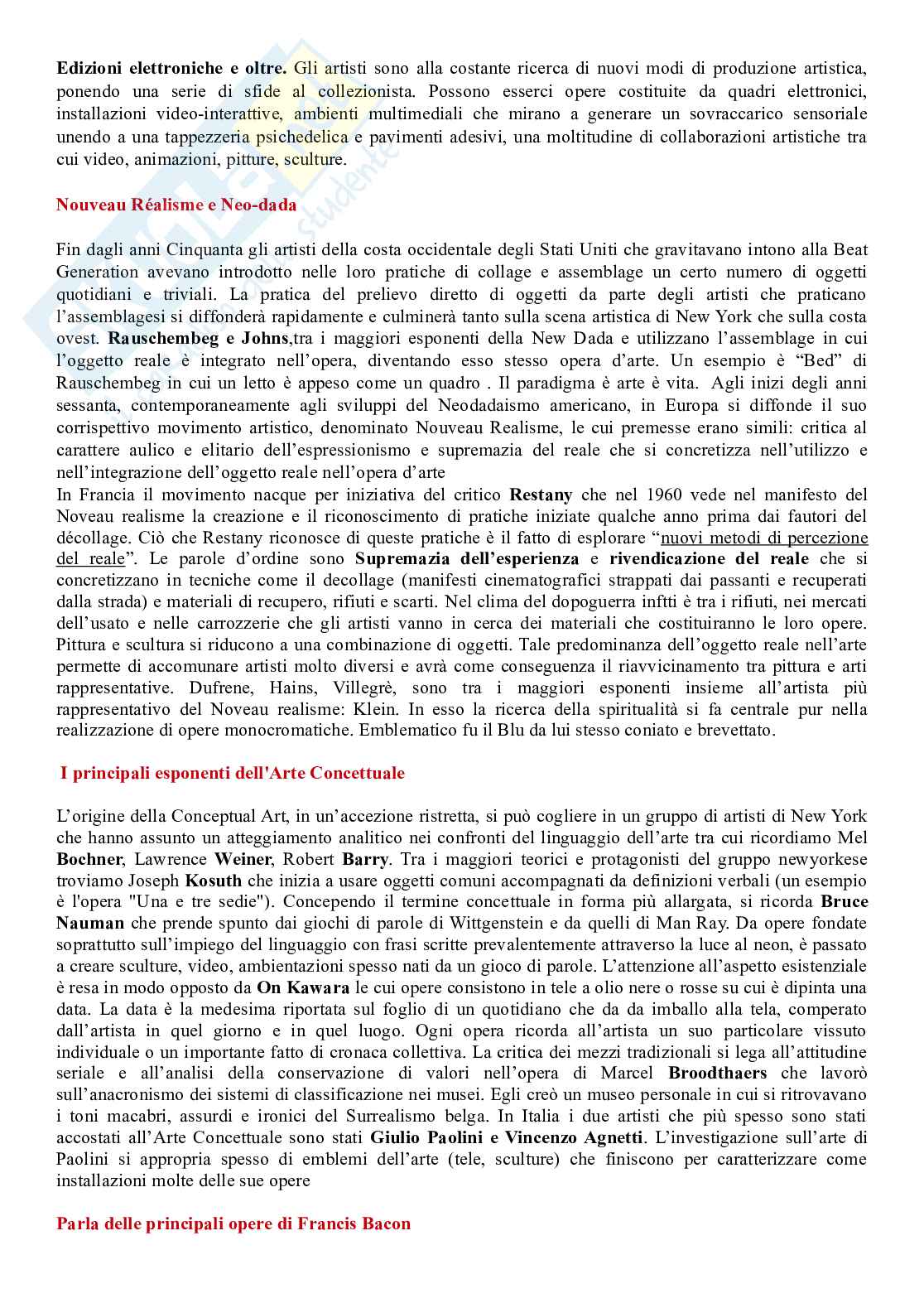 Risposte domande aperte storia dell'arte contemporanea Pag. 2