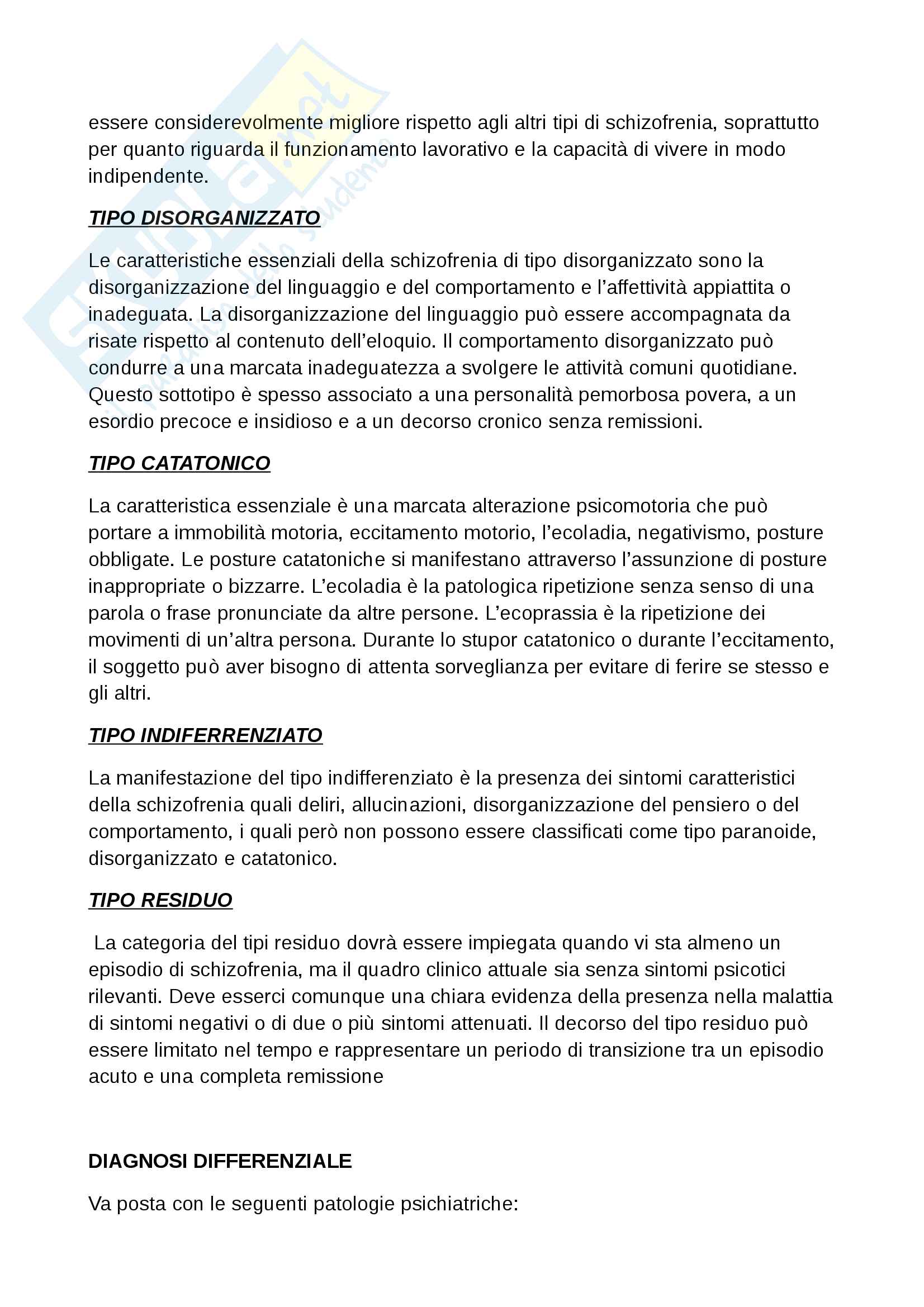 riassunto esame Psichiatria, prof Greco, libro consigliato Manuale di psichiatria e psicologia clinica Pag. 56