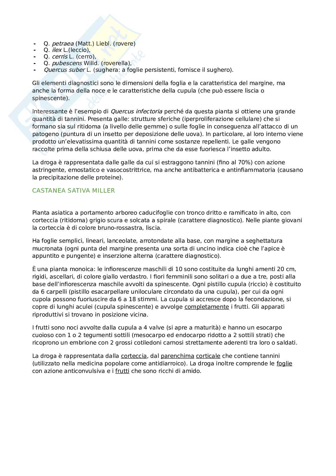 Appunti di Biologia vegetale e botanica farmaceutica Pag. 46