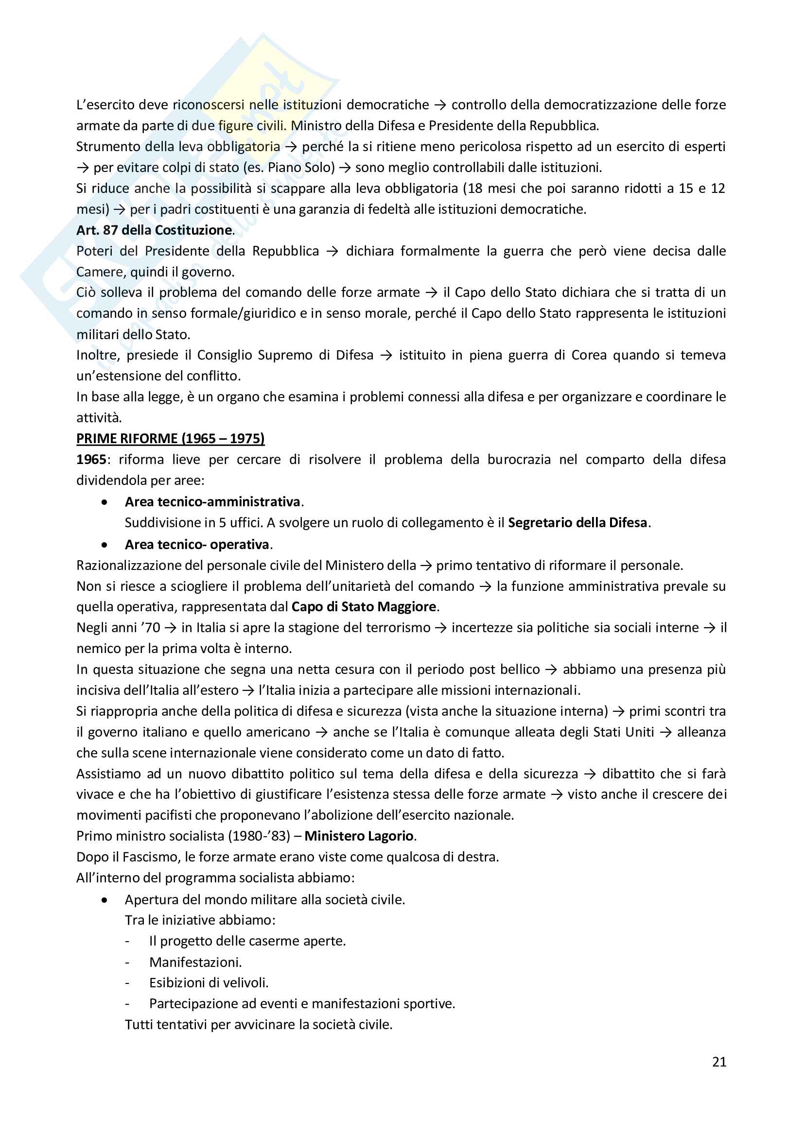 Appunti di Storia delle Istituzioni militari e dei sistemi di sicurezza Pag. 21