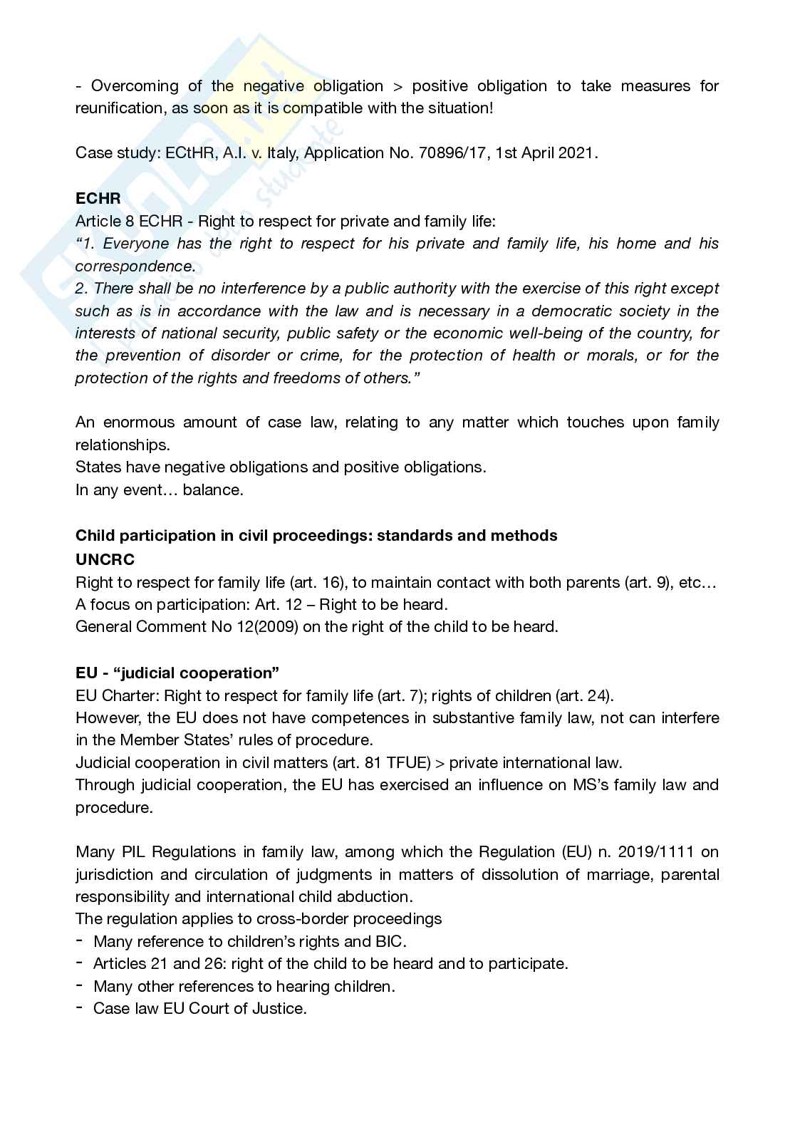 Appunti completi Eu Law and Global Challenges Pag. 11