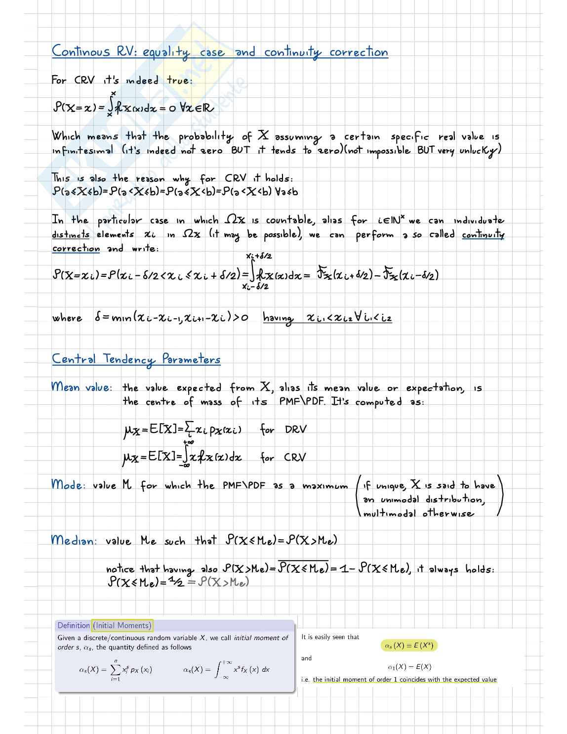 Matheatical Methods, Appunti - random variables Pag. 11