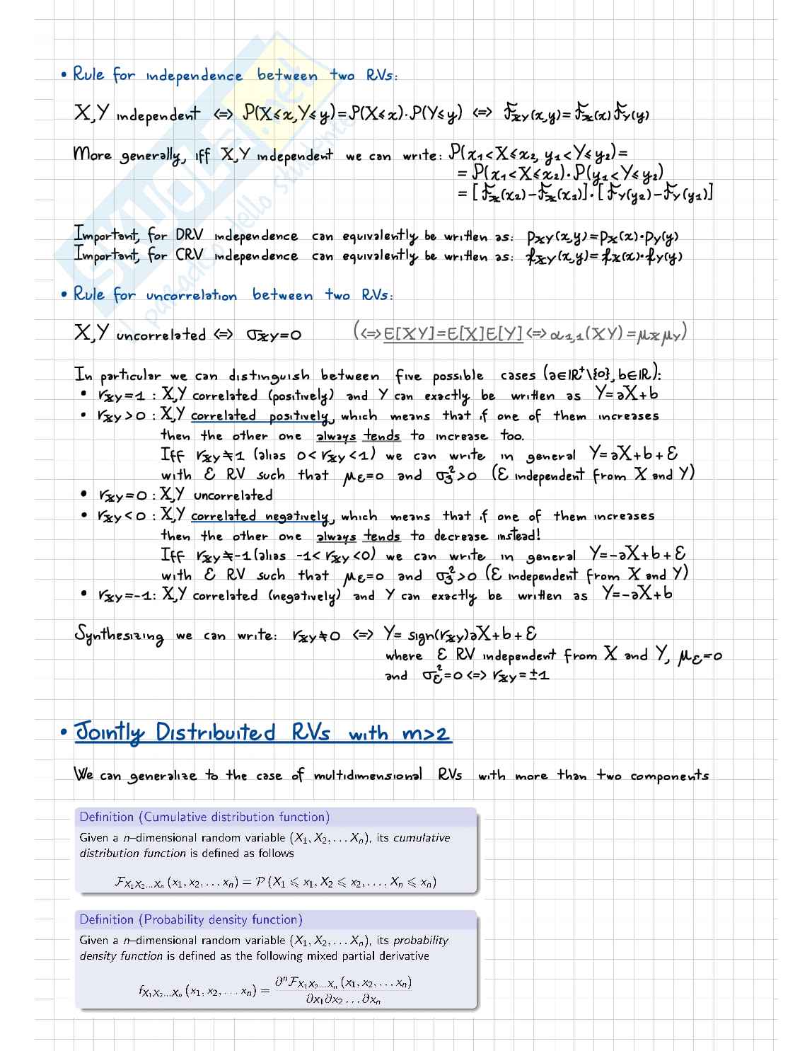 Matheatical Methods, Appunti - random variables Pag. 26