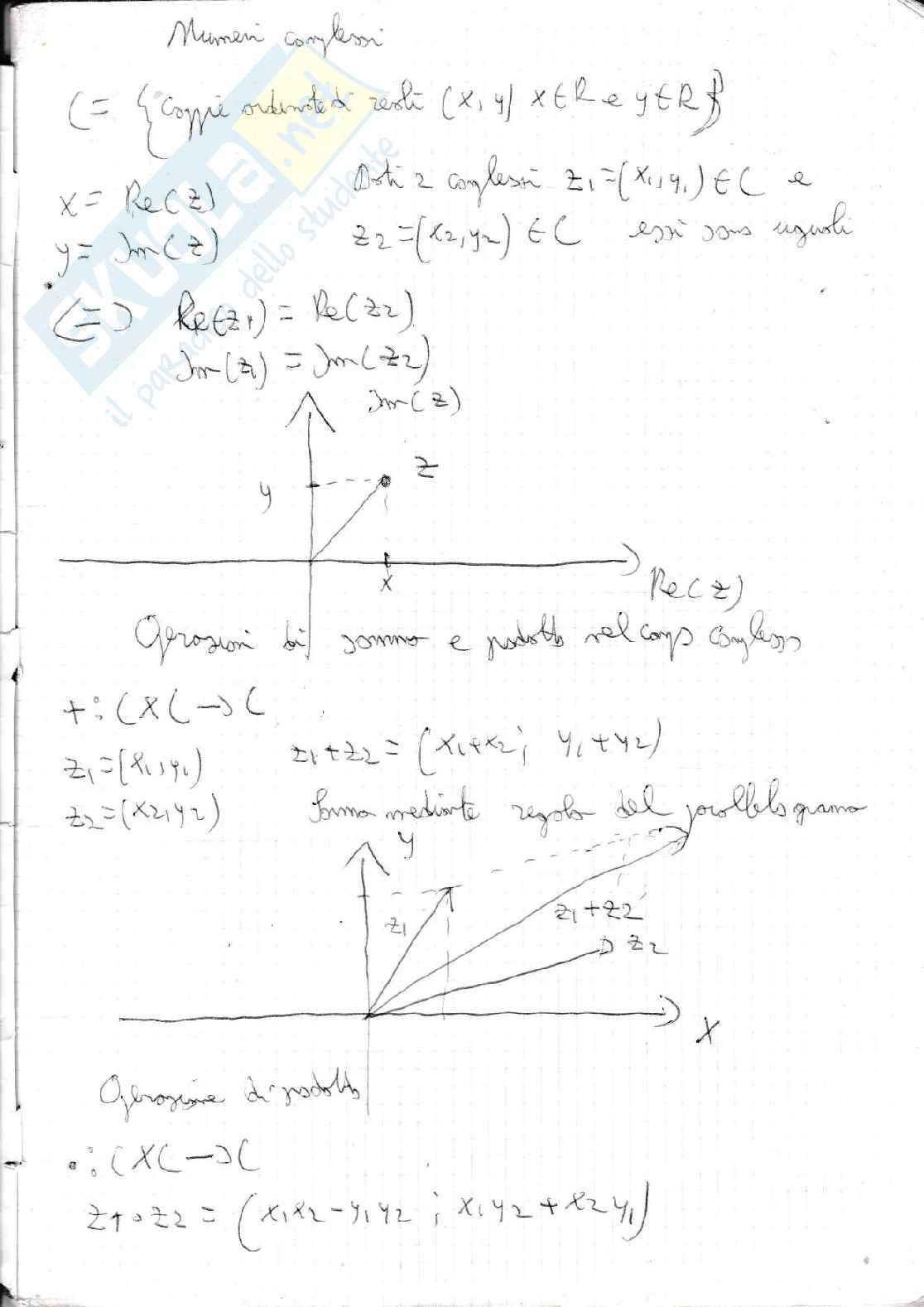 Titolo: Metodi matematici appunti del corso - Quaderno 1 Pag. 1