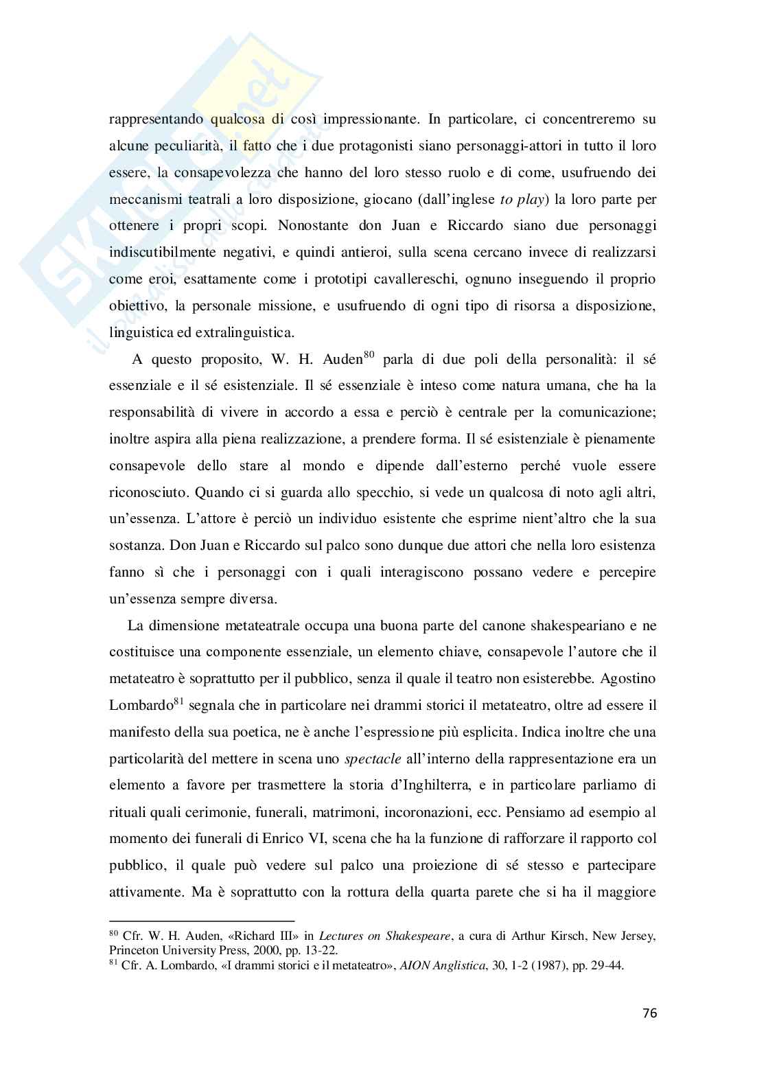 Antieroica eroicità: don Juan e Riccardo III a confronto Pag. 76
