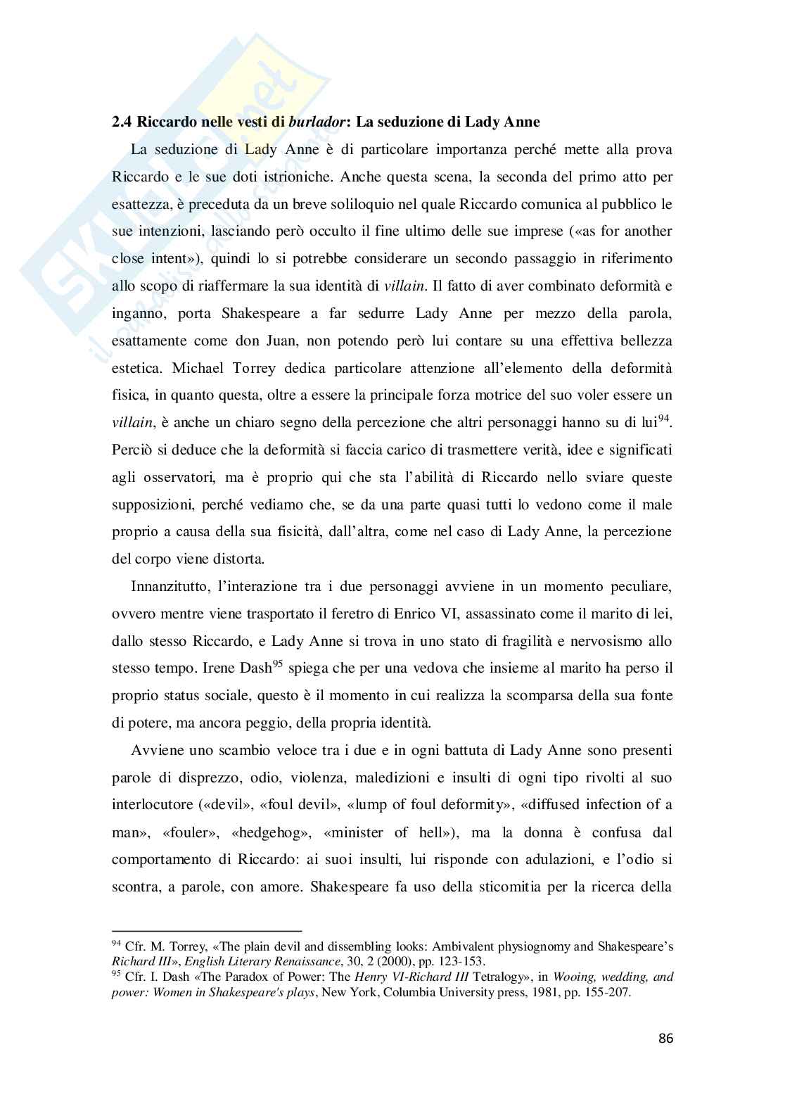 Antieroica eroicità: don Juan e Riccardo III a confronto Pag. 86
