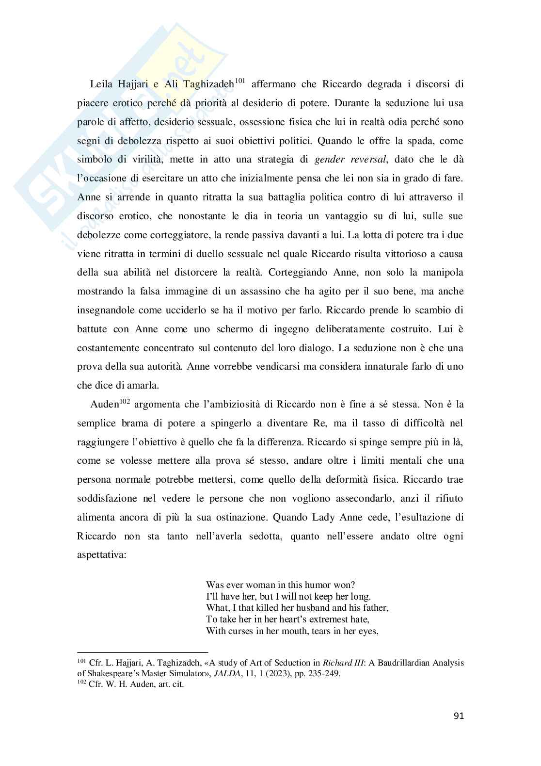 Antieroica eroicità: don Juan e Riccardo III a confronto Pag. 91