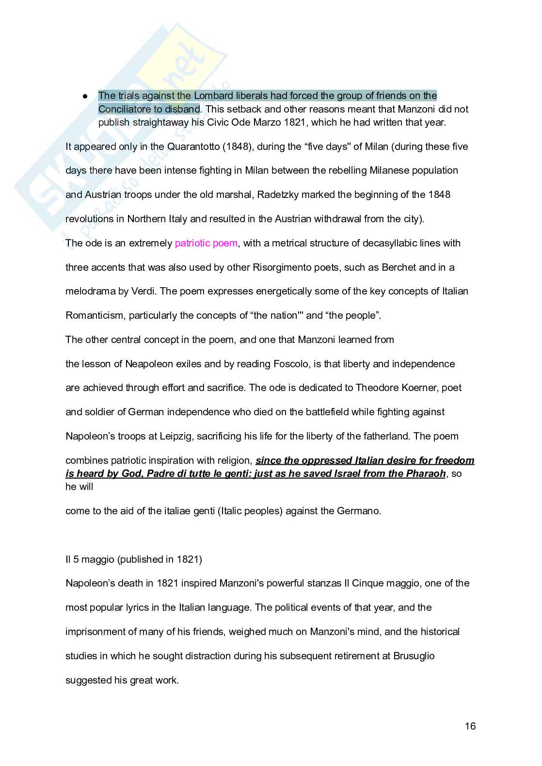 Leopardi e Manzoni Pag. 16