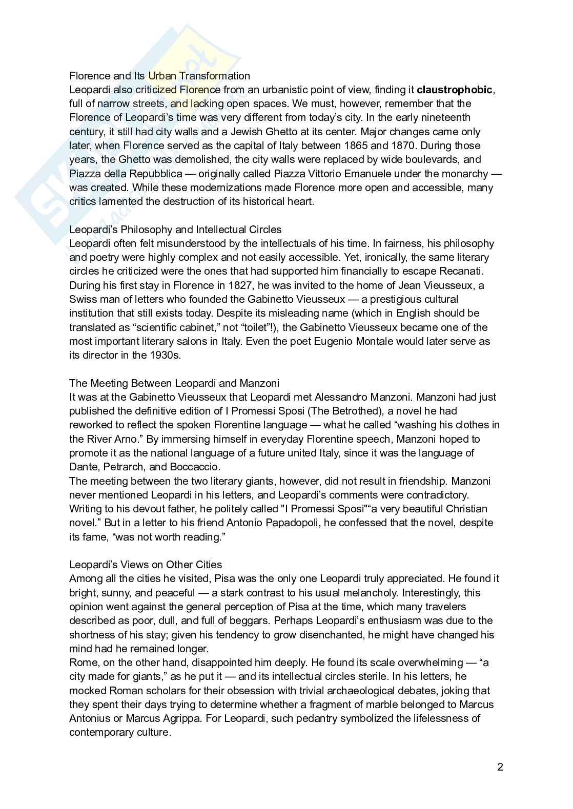 Leopardi e Manzoni Pag. 2