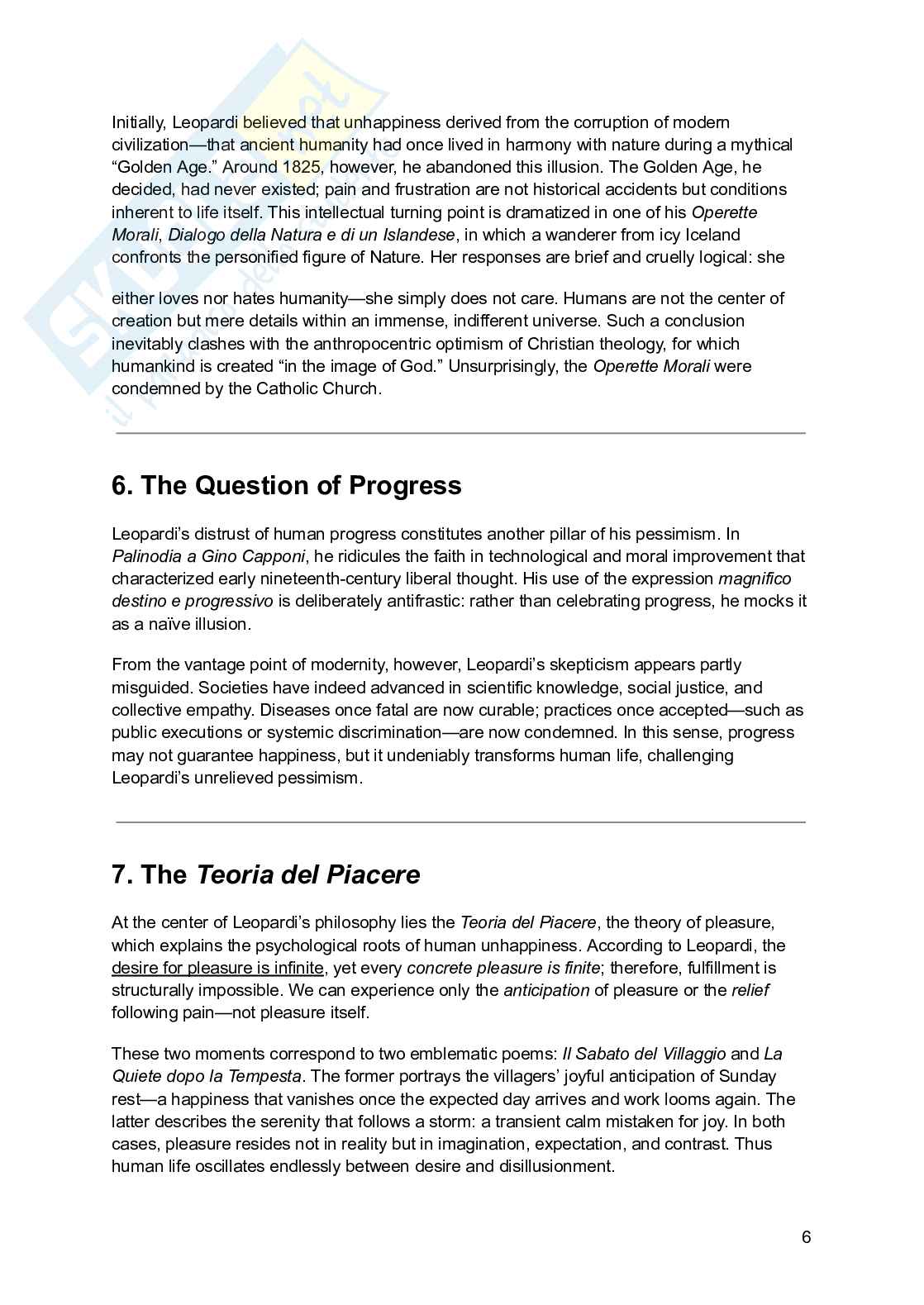 Leopardi e Manzoni Pag. 6