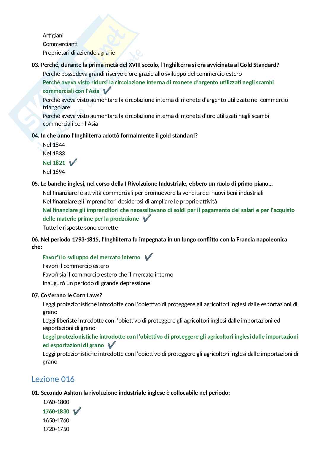 Paniere completo Storia economica, 2026  Pag. 16