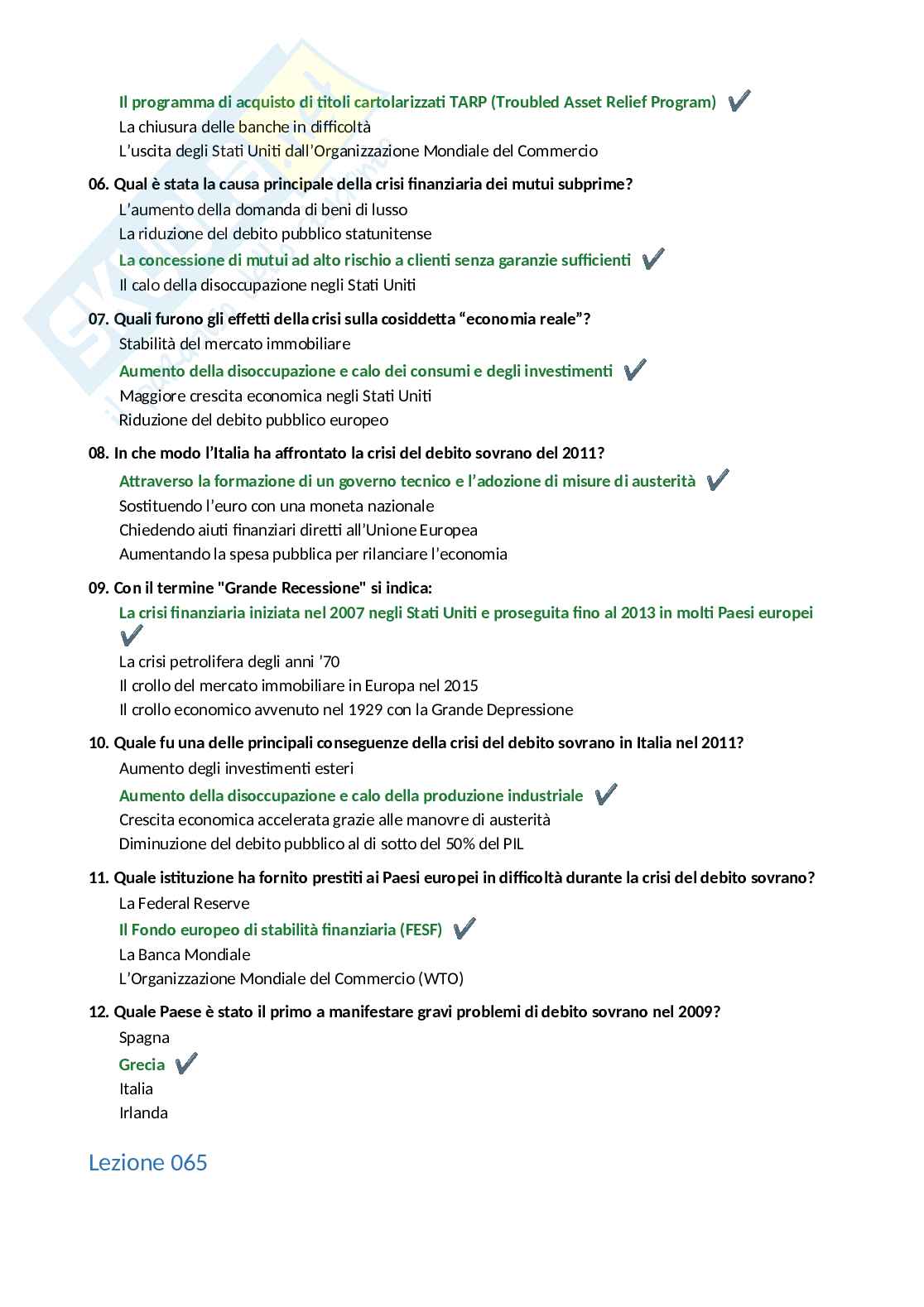 Paniere completo Storia economica, 2026  Pag. 76