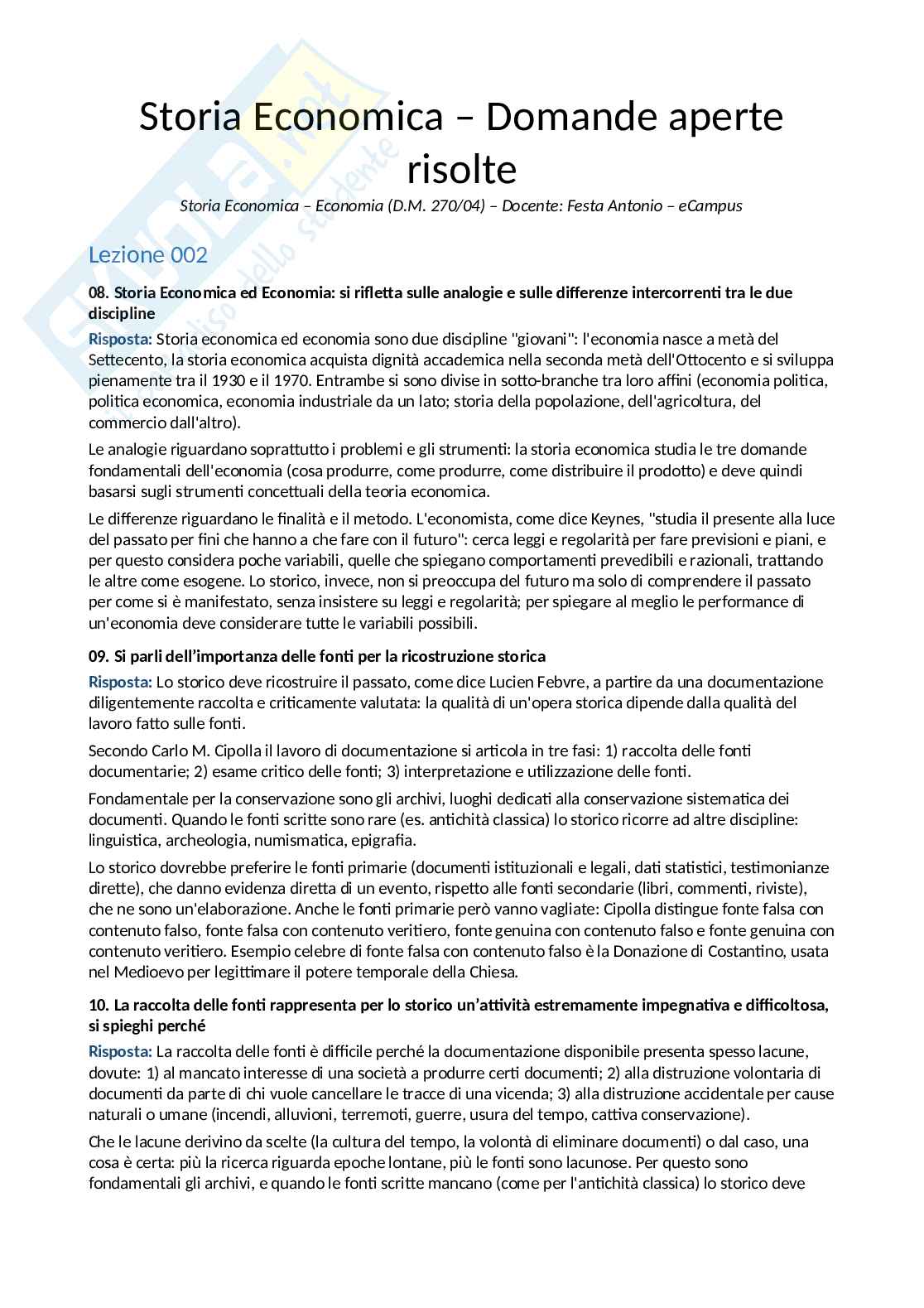 Paniere completo Storia economica, 2026  Pag. 86