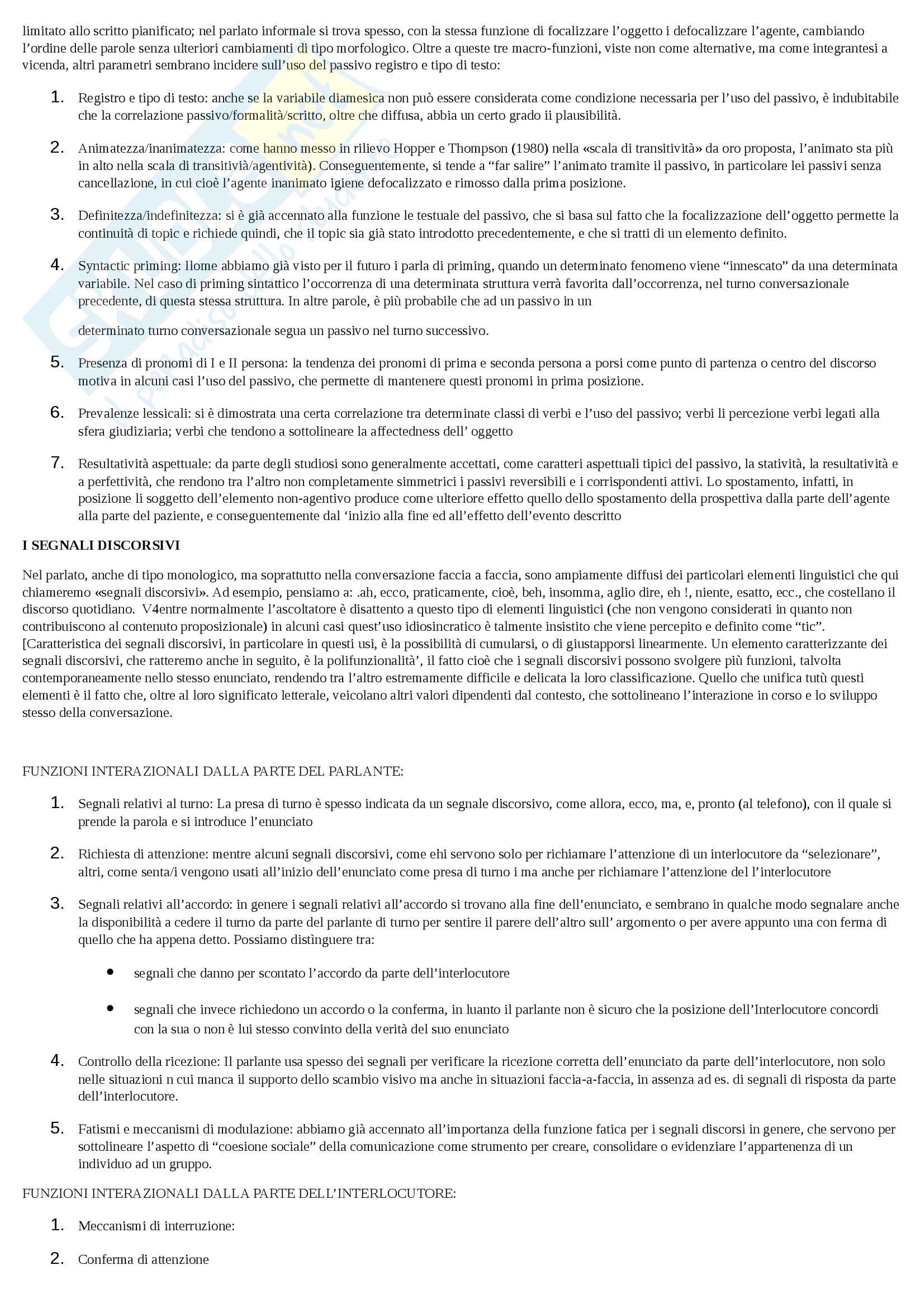 Riassunto esame linguistica, docente Mucciante, libro consigliato Le facce del parlare, Carla Bazzanella Pag. 2