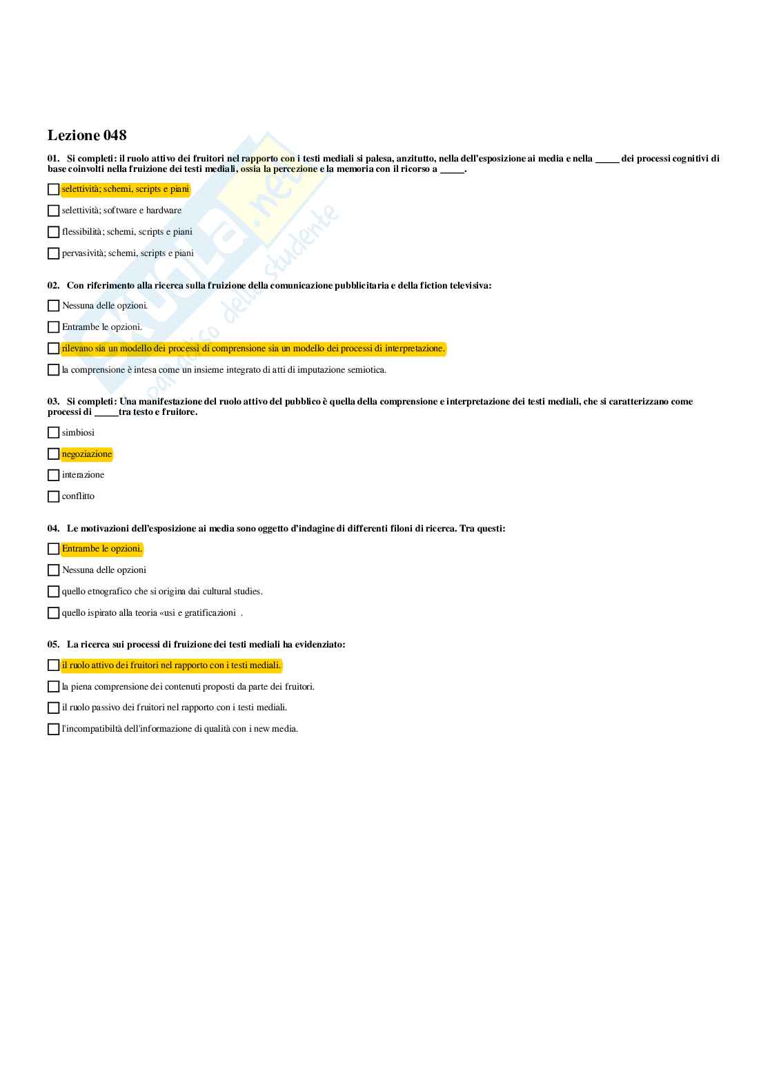 Paniere Metodologia della ricerca sociale - Risposte multiple - aggiornato (2026) Pag. 51