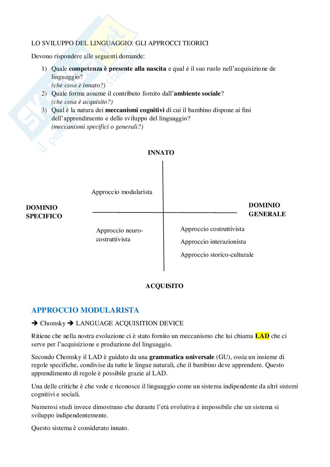 Sviluppo comunicativo e linguistico tipico e atipico Pag. 11