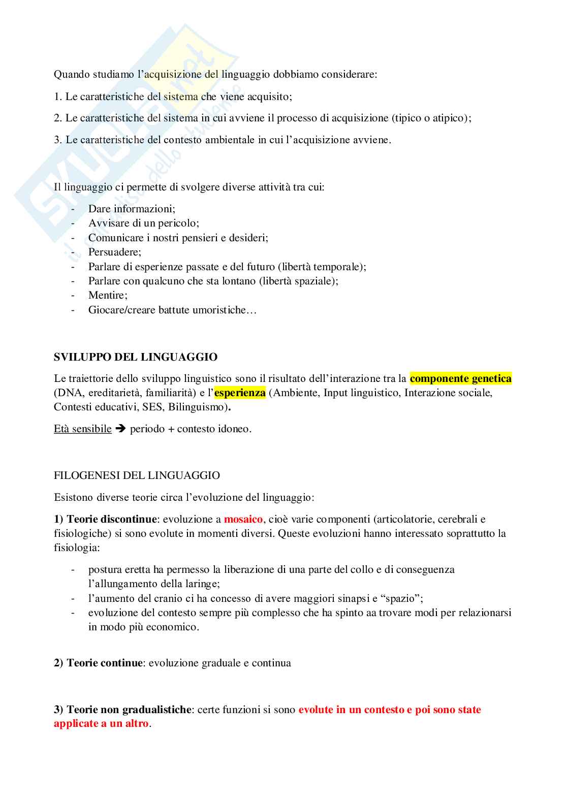 Sviluppo comunicativo e linguistico tipico e atipico Pag. 2