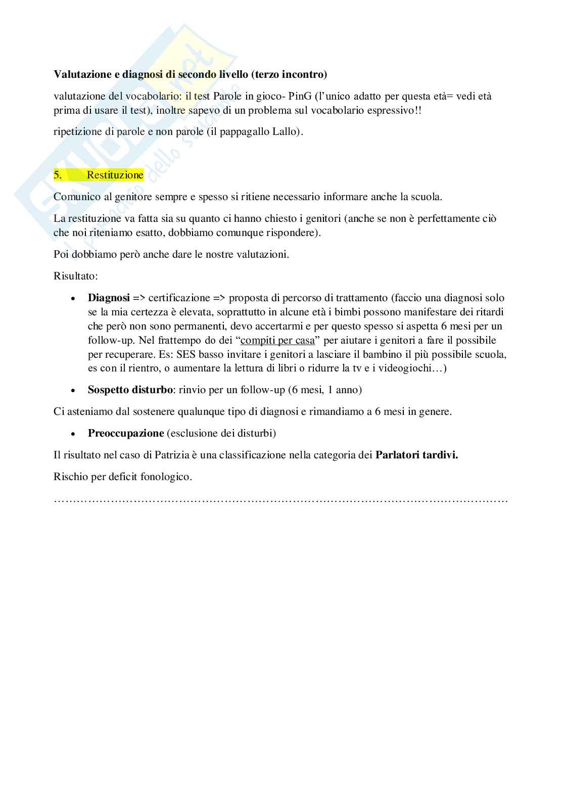 Sviluppo comunicativo e linguistico tipico e atipico Pag. 56