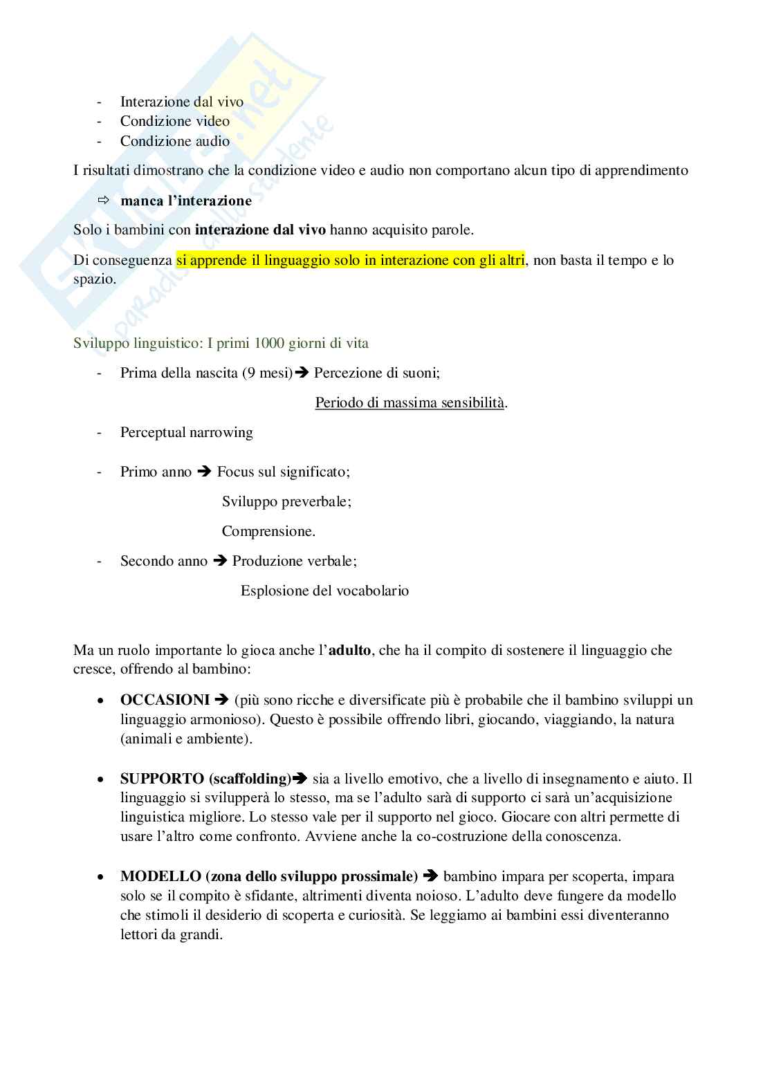 Sviluppo comunicativo e linguistico tipico e atipico Pag. 6