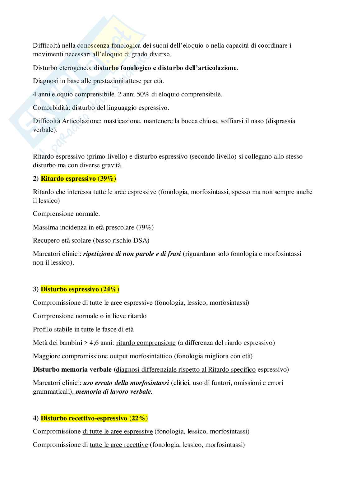 Sviluppo comunicativo e linguistico tipico e atipico Pag. 61