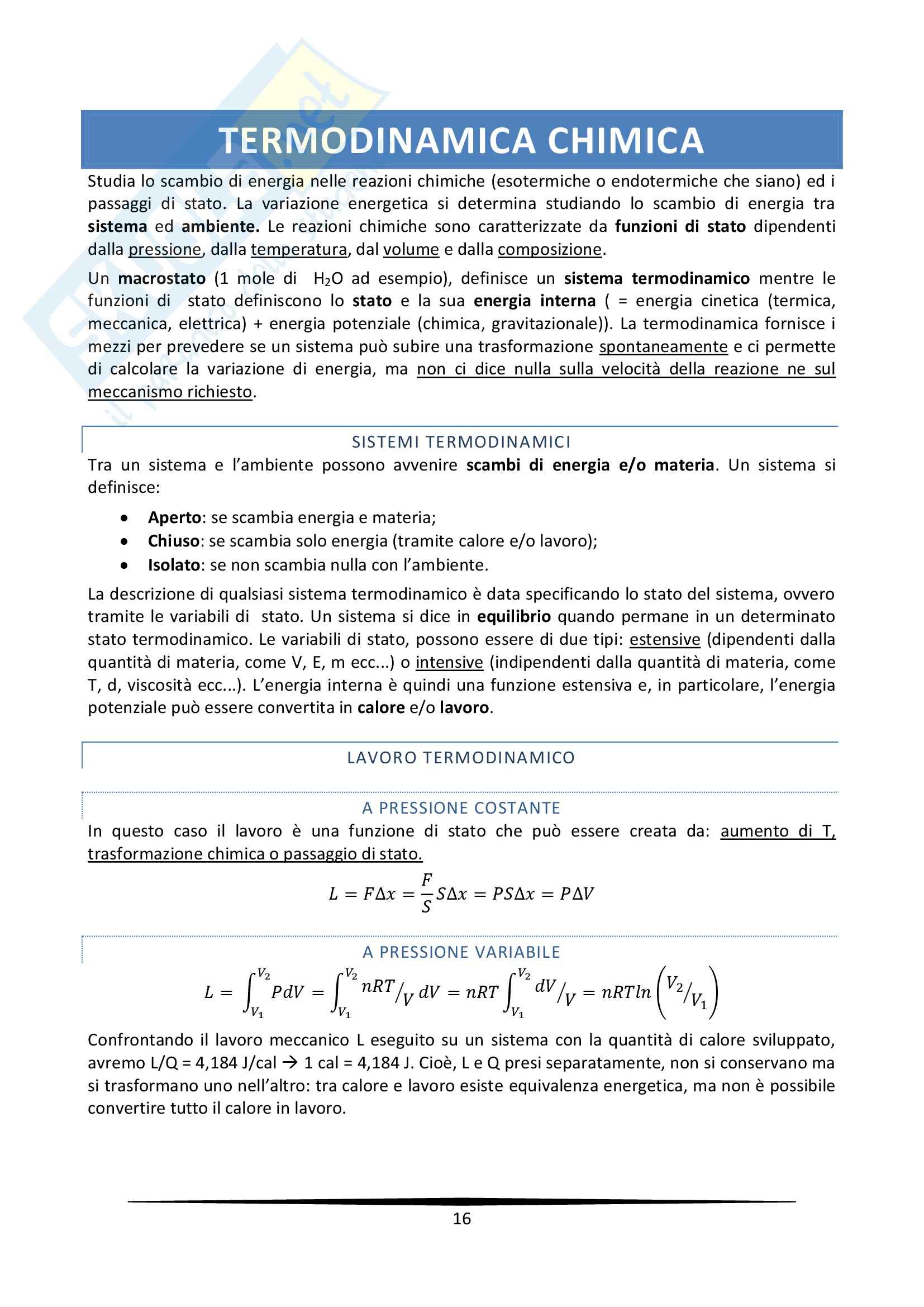 Riassunto esame Chimica, prof. Gambarotti Pag. 16