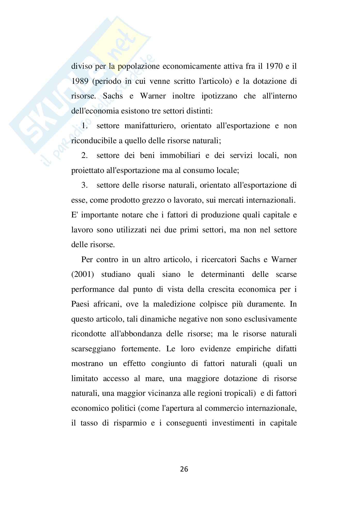 Tesi Dotazione di risorse povertà e Benessere economico Pag. 26