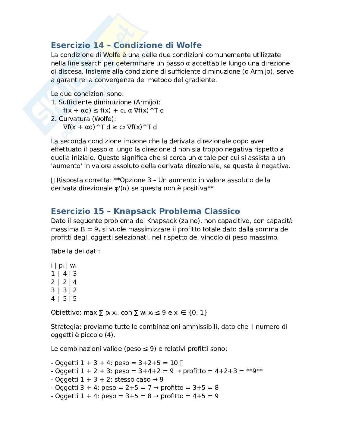 Formulario con esercizi di Ricerca operativa  Pag. 11