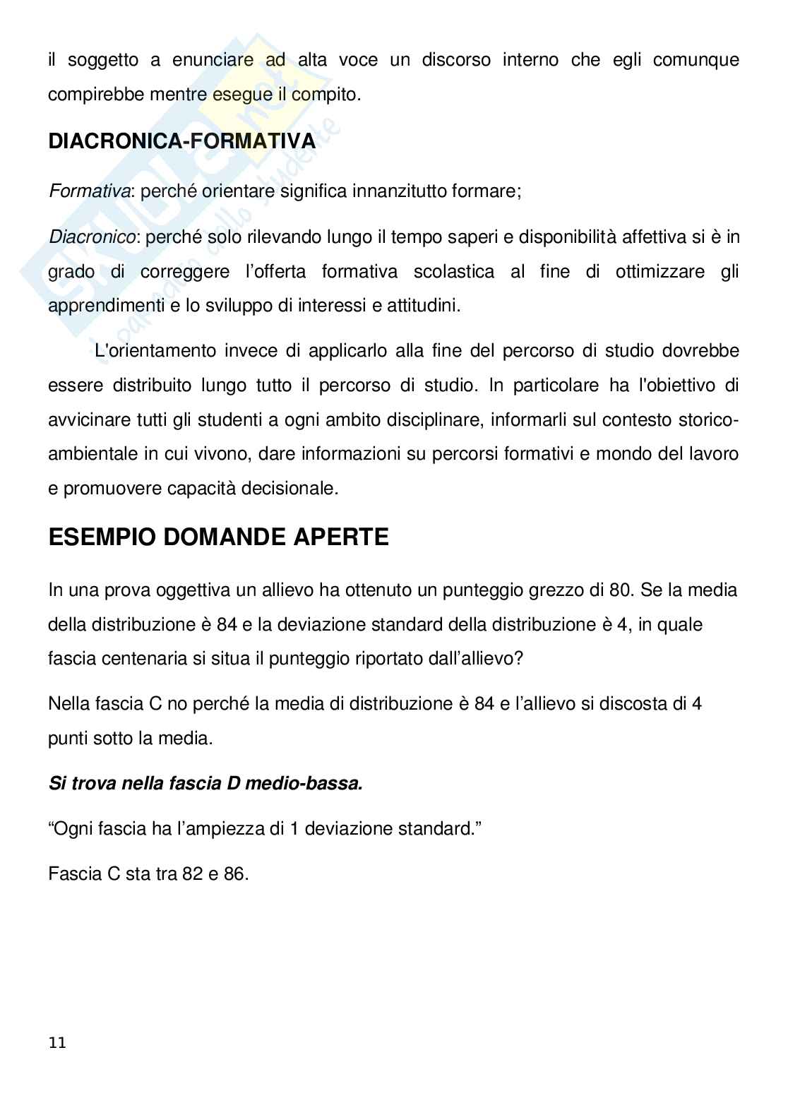 Domande Esame Psicologia Scolastica e dell'Orientamento Pag. 11