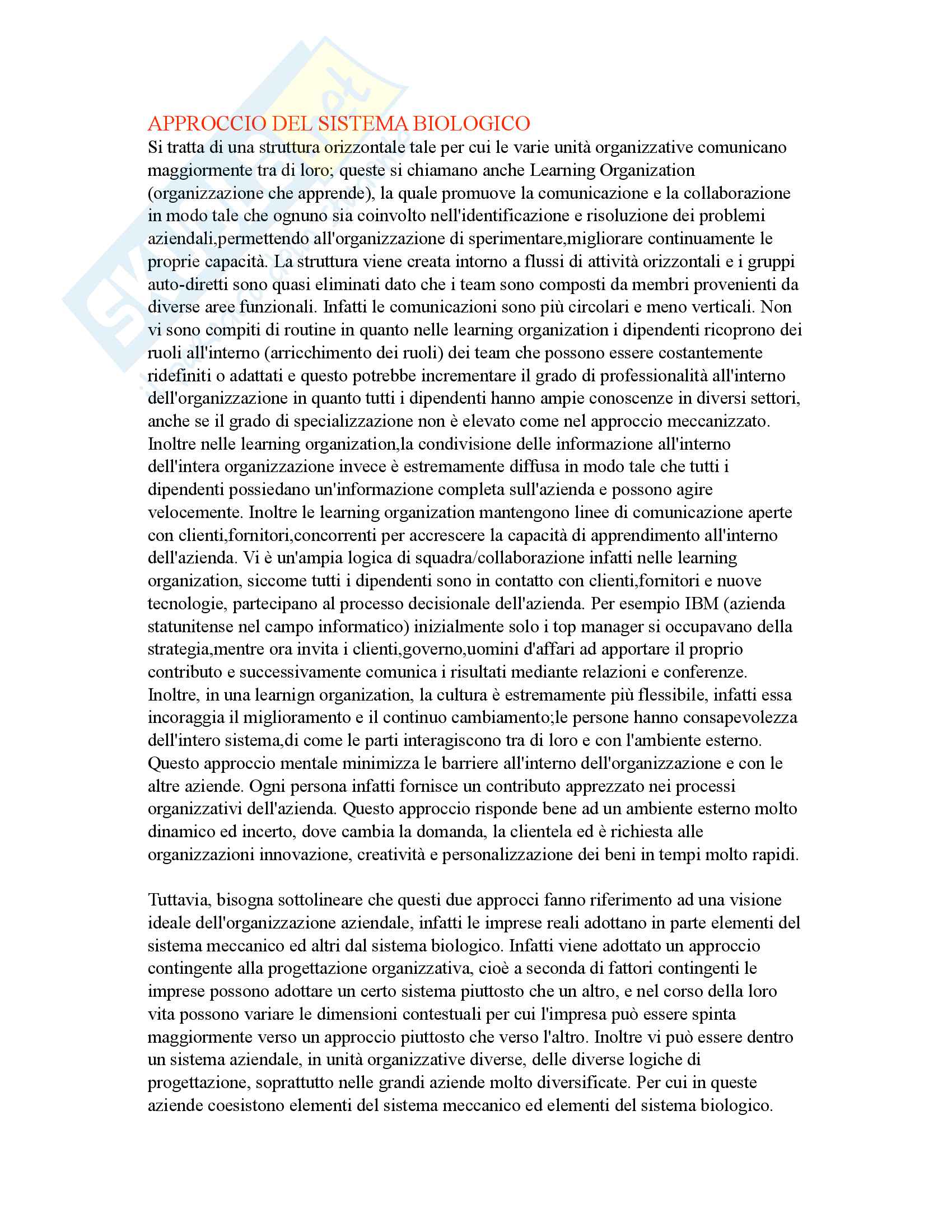 Organizzazione aziendale, Prima parte Pag. 6