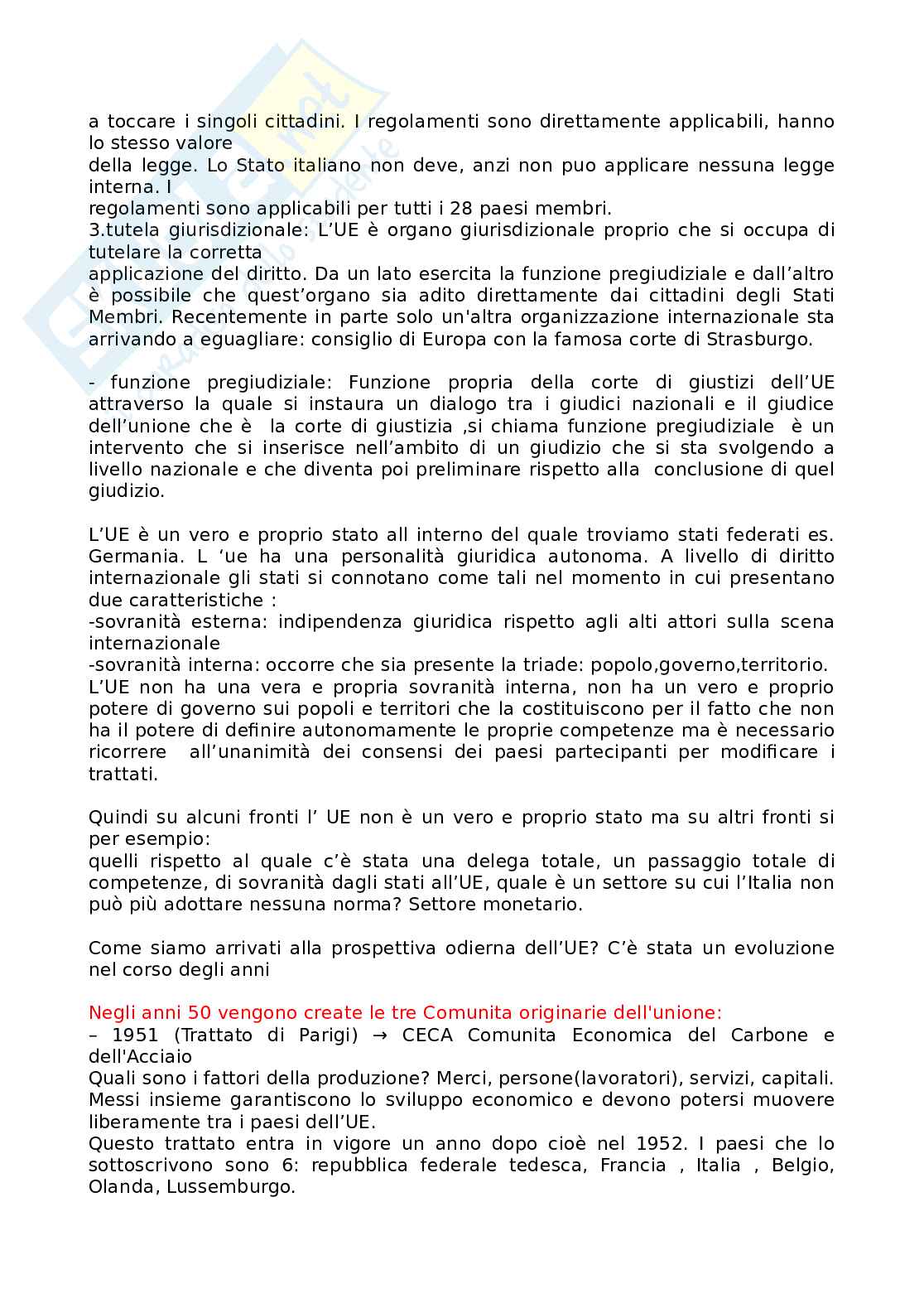 Diritto dell'Unione europea Pag. 2
