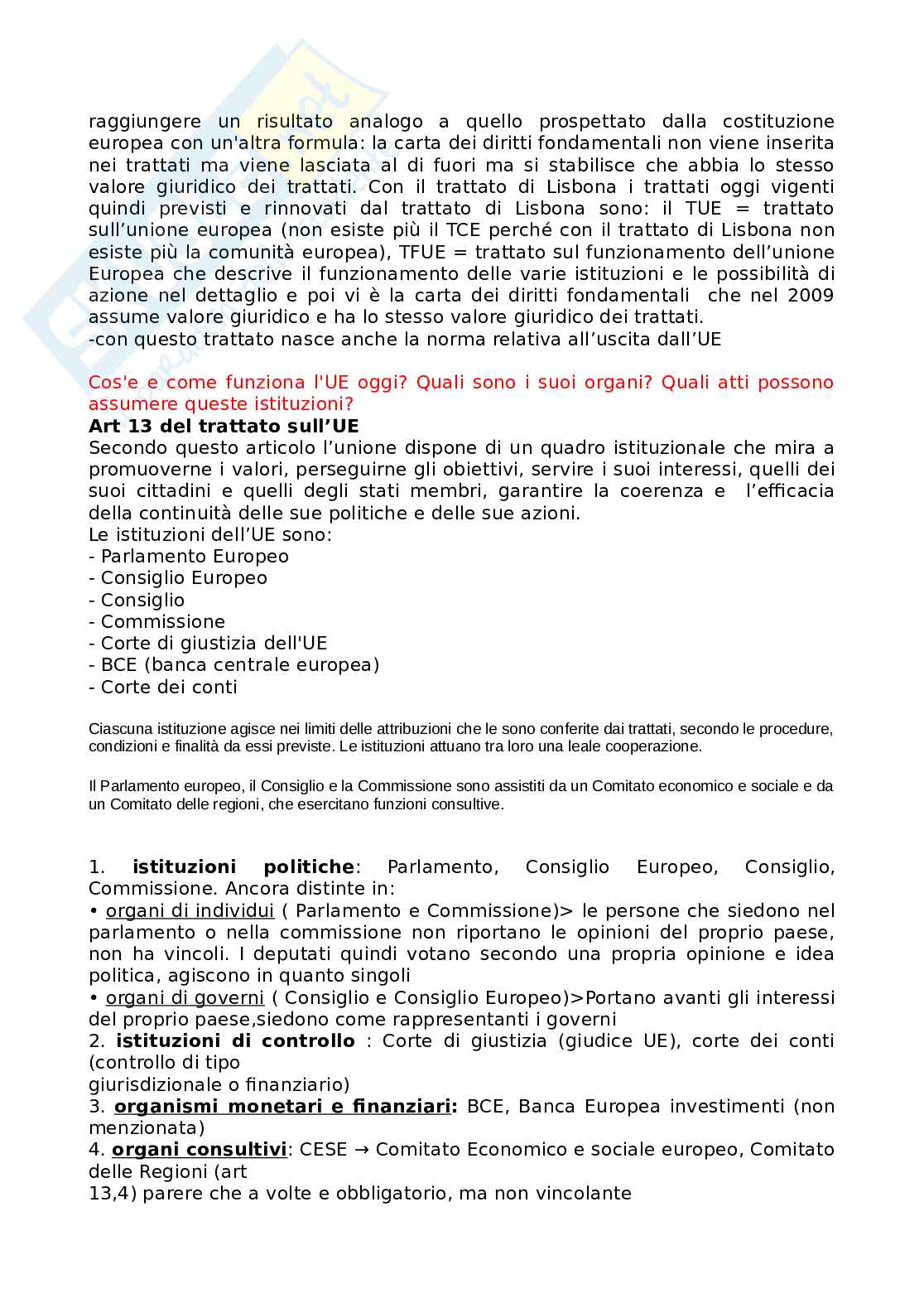 Diritto dell'Unione europea Pag. 6