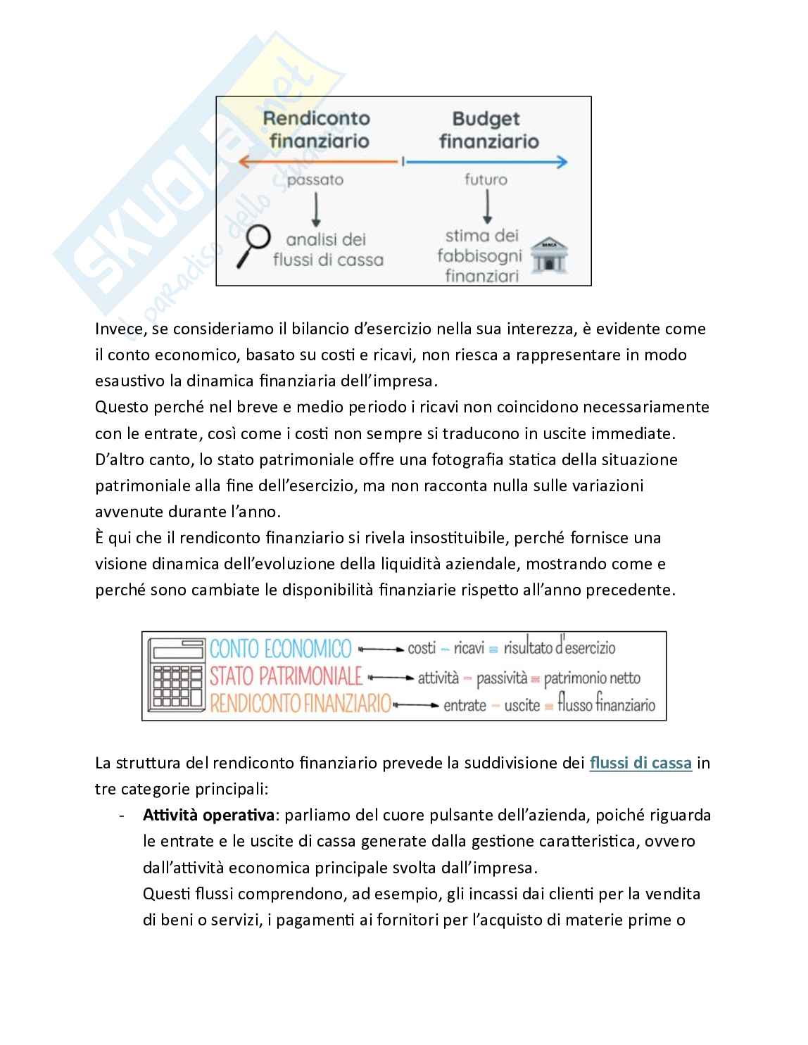 Bilancio e analisi economico-finanziaria - Teoria, parte 4 - Il rendiconto finanziario, la nota integrativa e la relazione sulla gestione Pag. 2