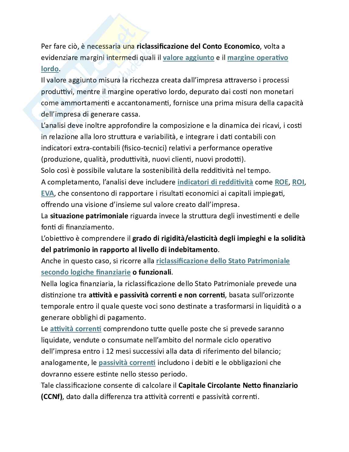 Bilancio e analisi economico-finanziaria - Teoria, parte 4 - Il rendiconto finanziario, la nota integrativa e la relazione sulla gestione Pag. 21