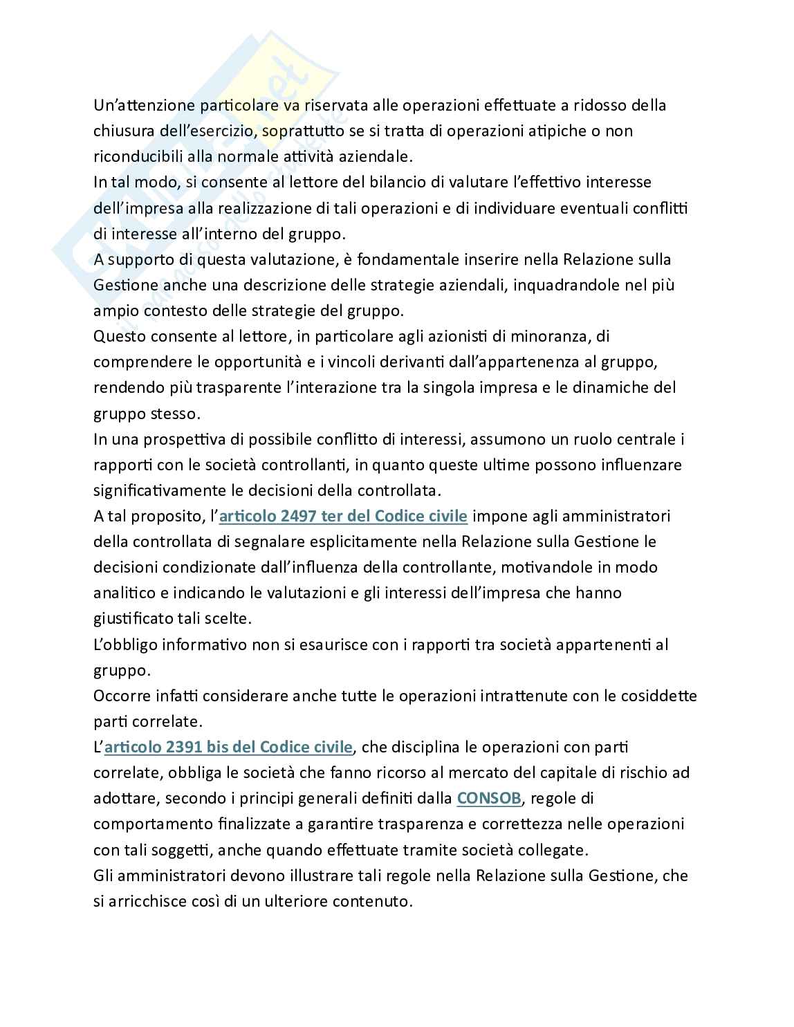 Bilancio e analisi economico-finanziaria - Teoria, parte 4 - Il rendiconto finanziario, la nota integrativa e la relazione sulla gestione Pag. 26