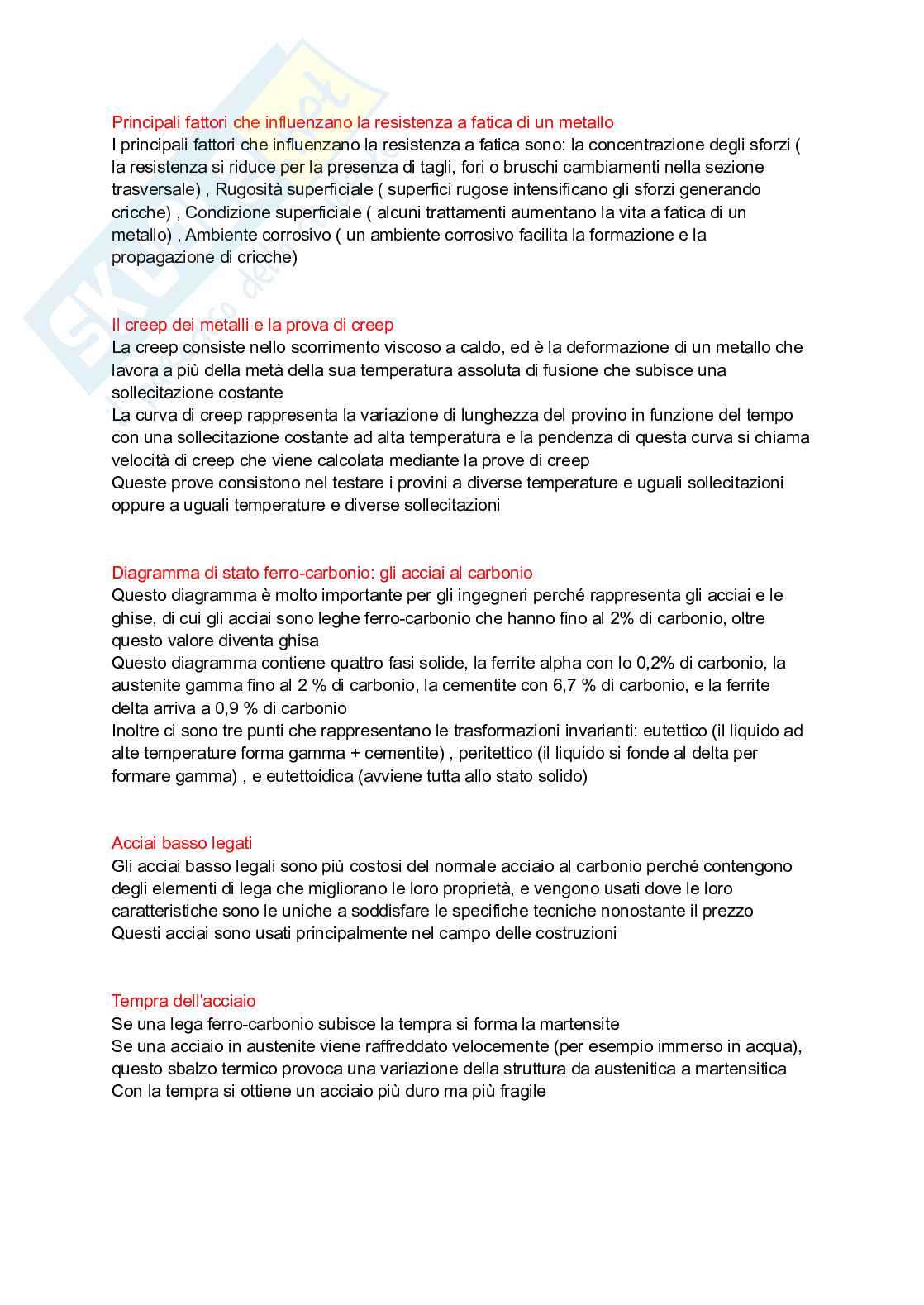 Paniere verificato di Tecnologie dei materiali - Risposte aperte Pag. 21