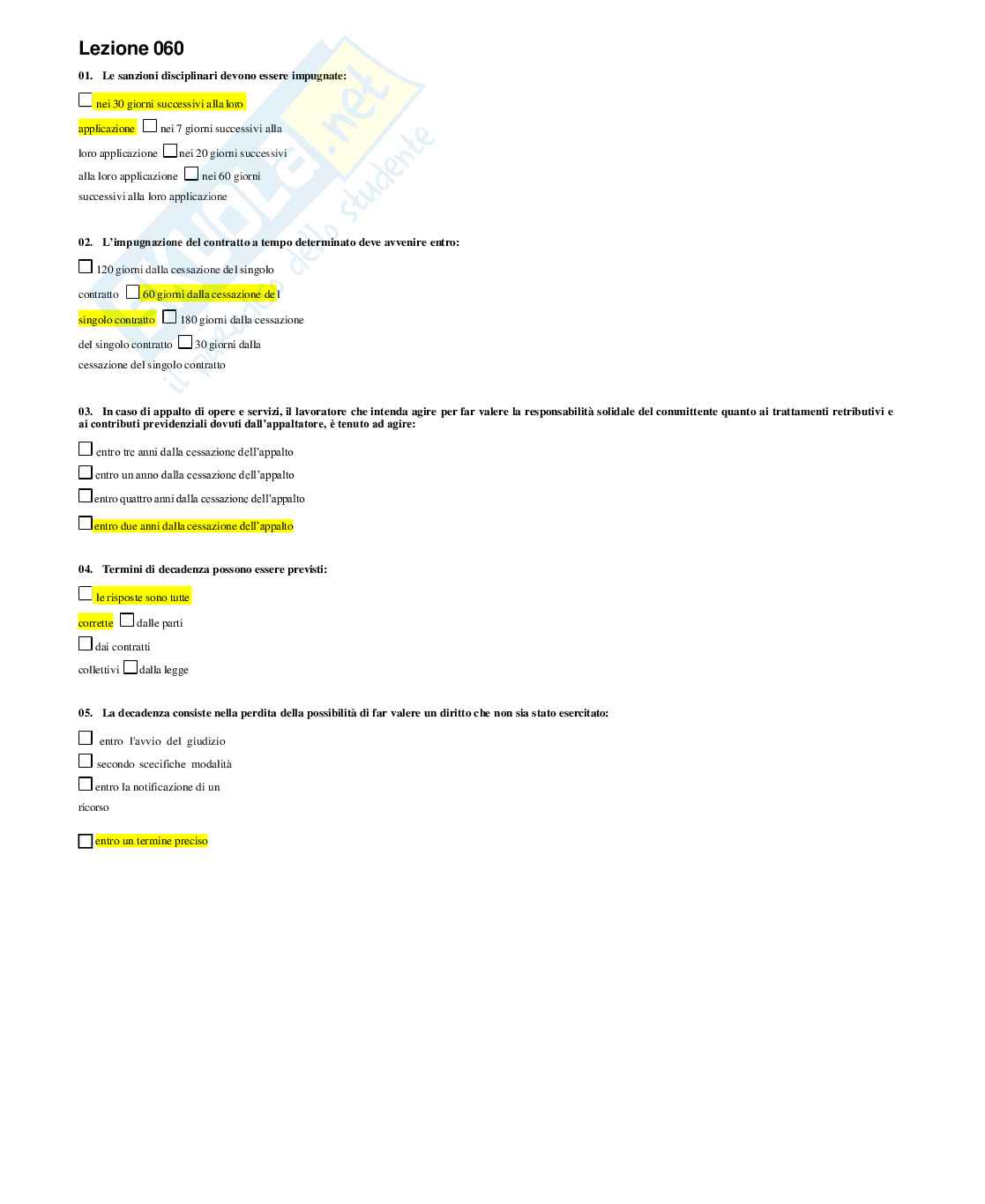 Diritto del lavoro Pag. 61