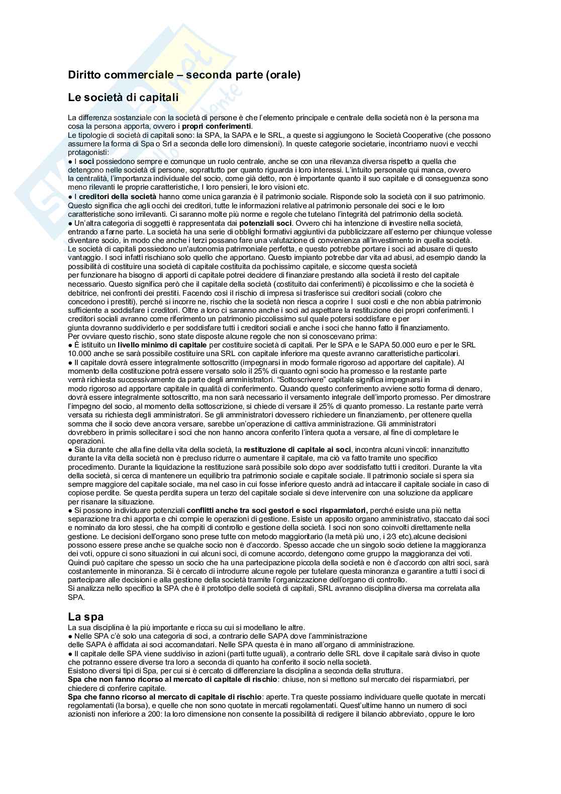 Appunti di diritto commerciale  Pag. 1