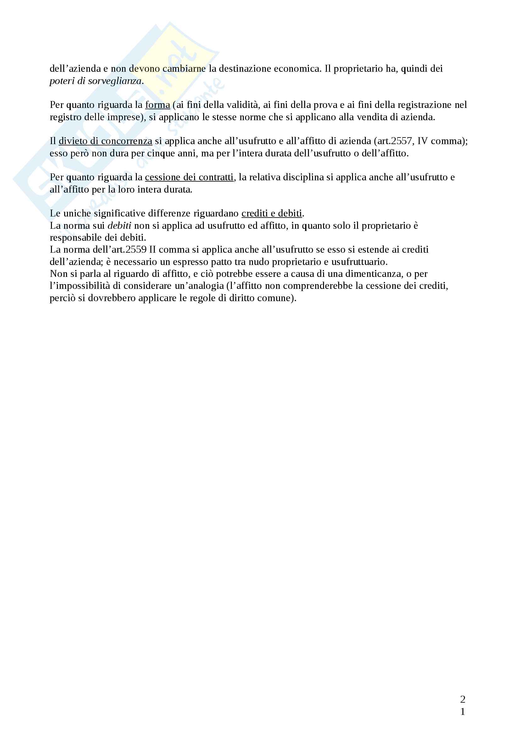 Riassunto esame diritto commerciale, Docente Santoni, Libro Manuale diritto commerciale, Campobasso Pag. 21