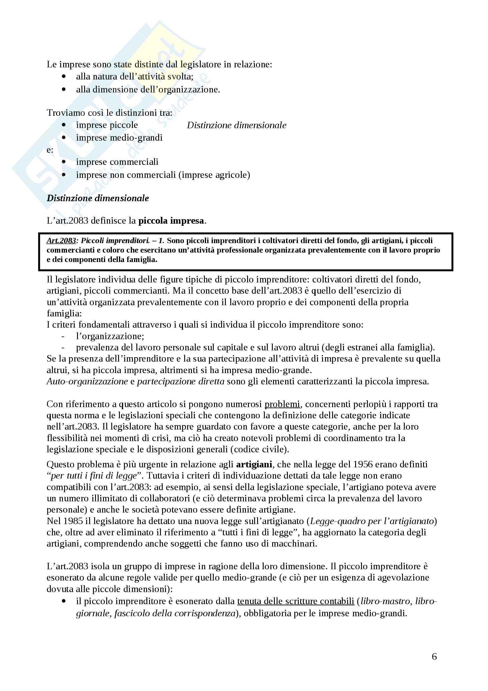 Riassunto esame diritto commerciale, Docente Santoni, Libro Manuale diritto commerciale, Campobasso Pag. 6