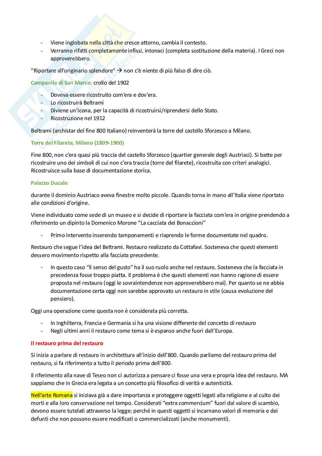 Quaderno di Fondamenti di conservazione dell'edilizia storica - Appunti Pag. 2