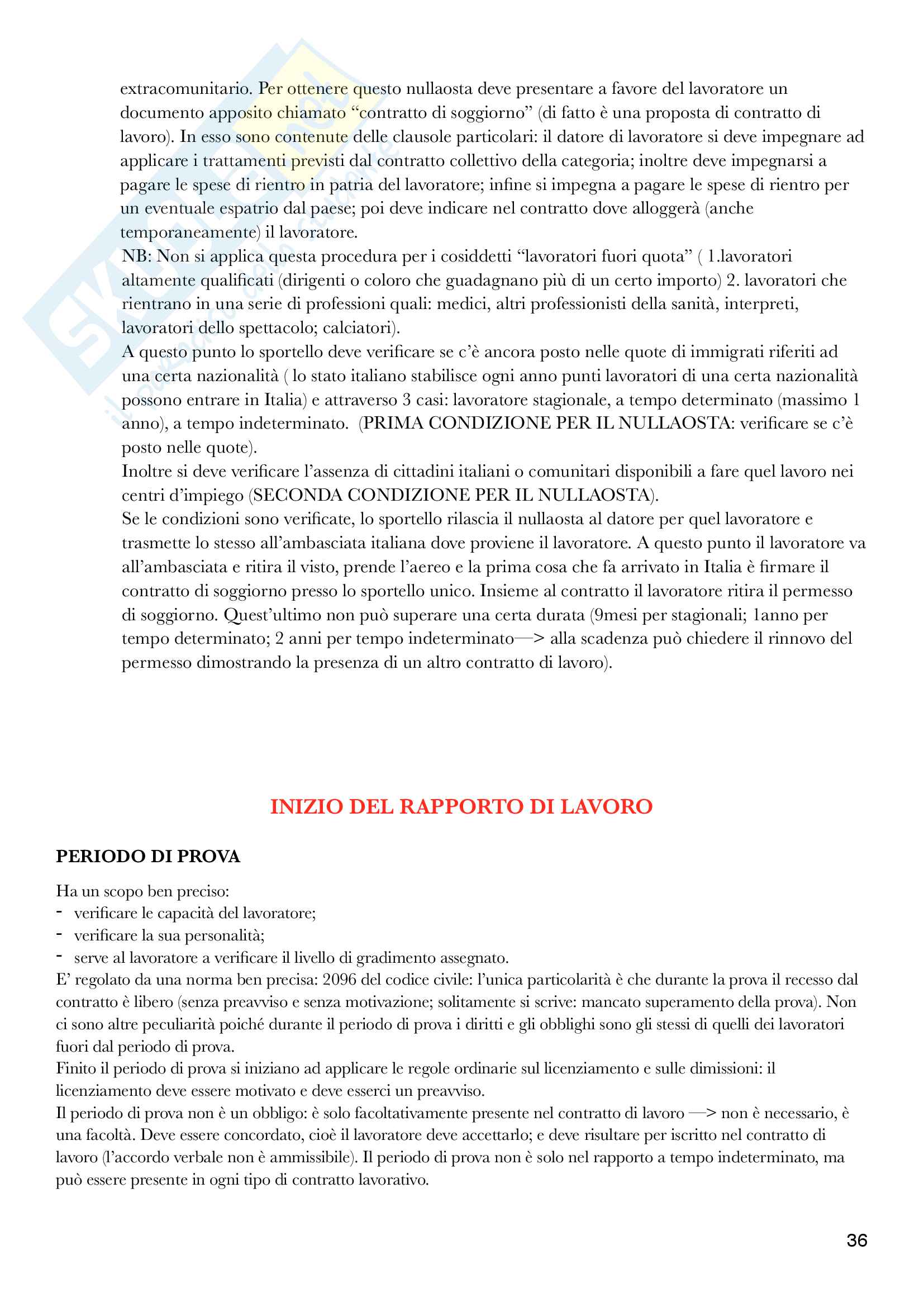 Diritto del lavoro - I MODULO Prof. Emanuele Menegatti. Appunti presi a lezione. Pag. 36