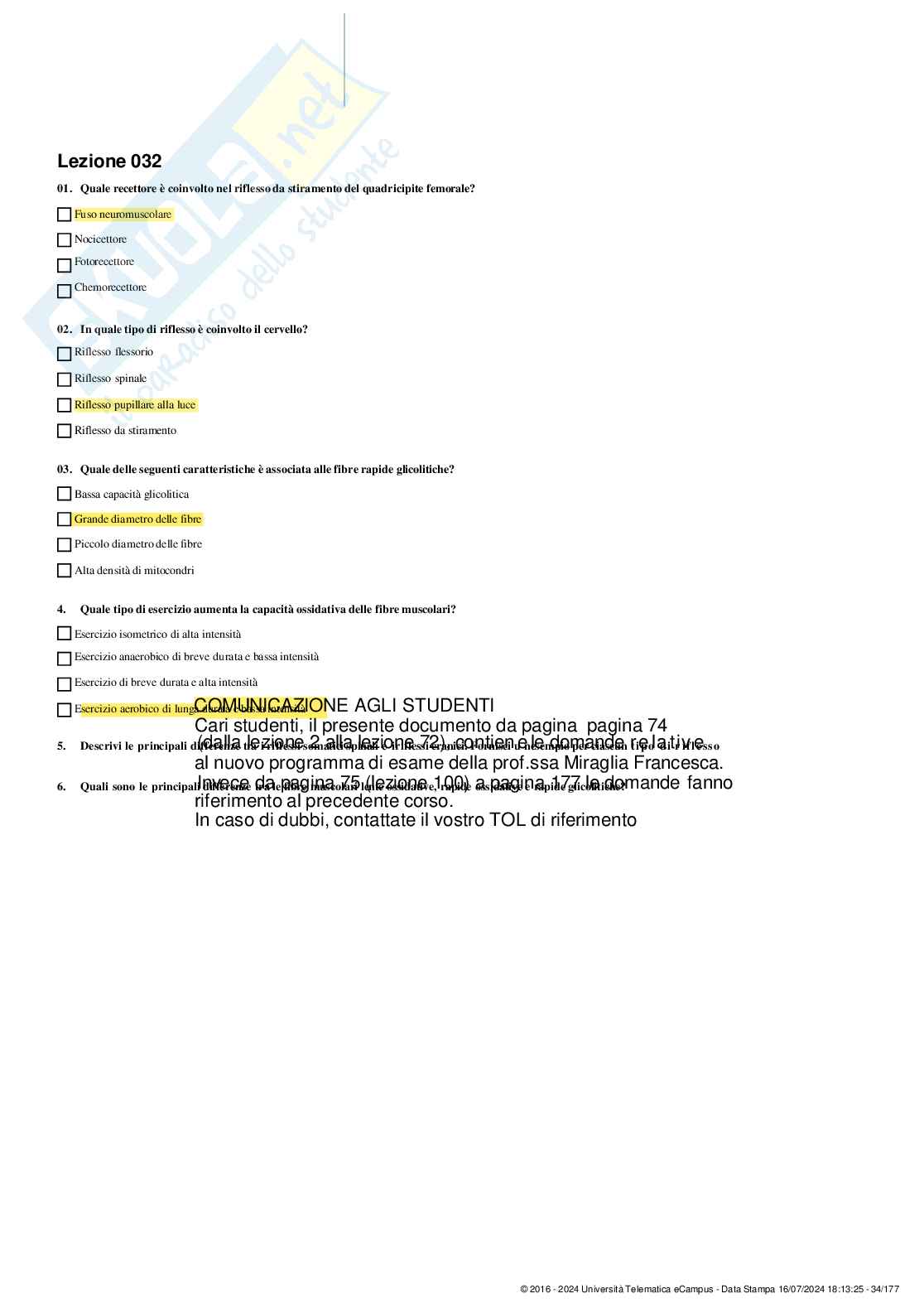 Paniere nuovo Fisiologia umana e dello sport 24/25  Pag. 31