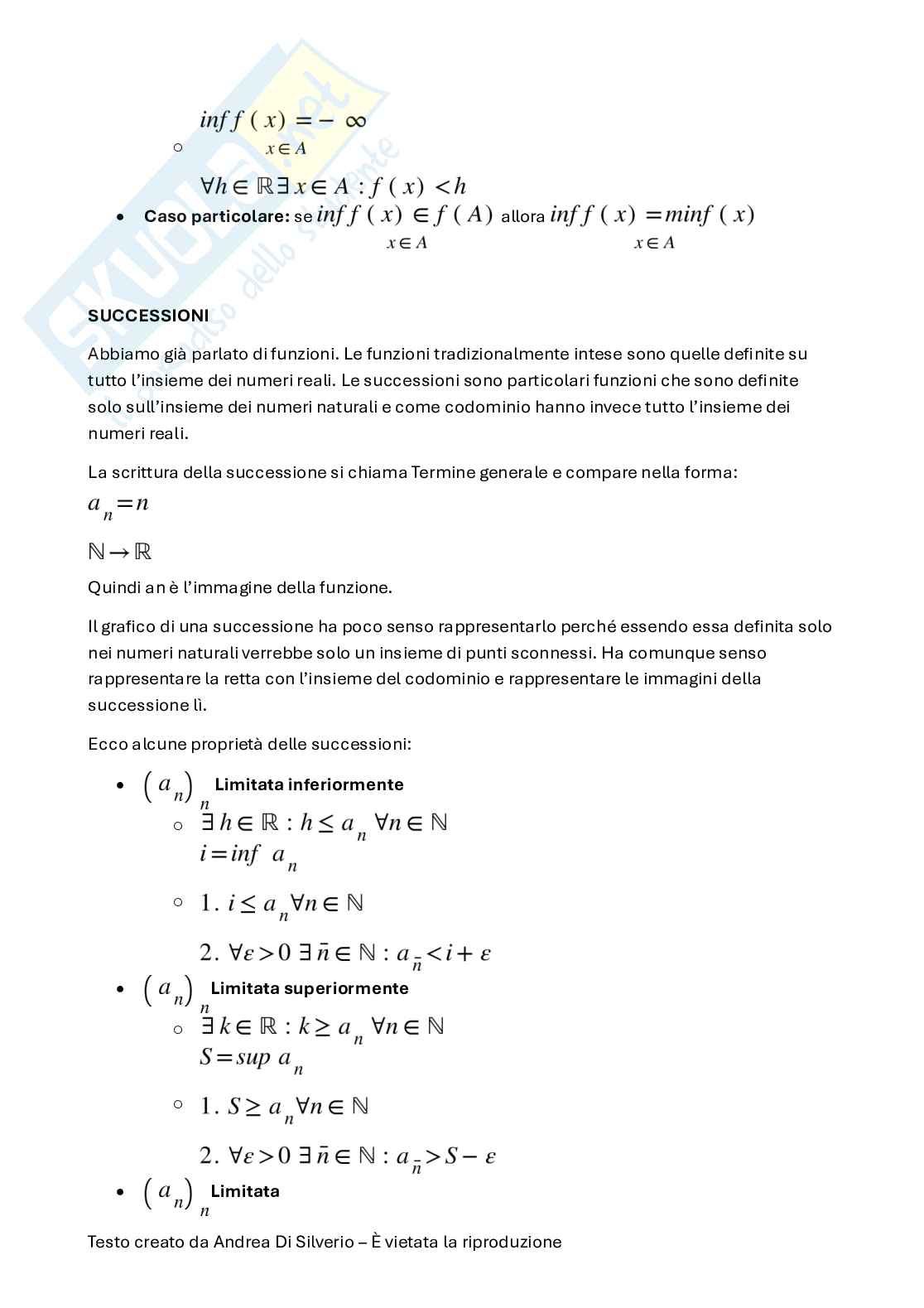 Appunti di Analisi matematica I Pag. 6